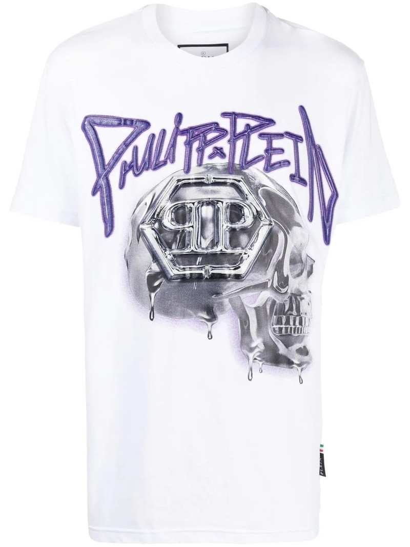 skull-print short-sleeve T-shirt 1