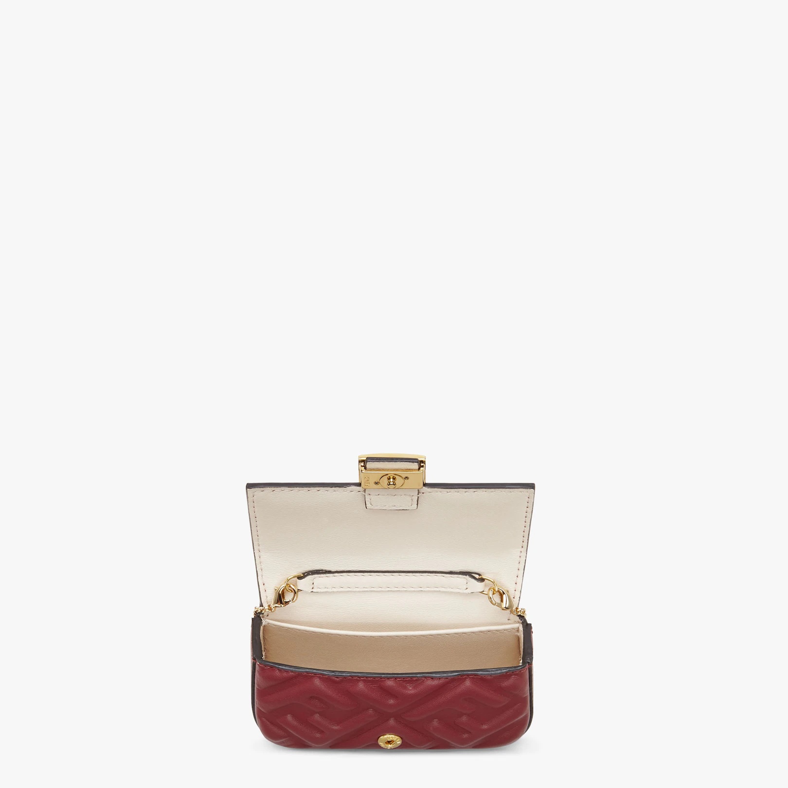 Burgundy nappa leather charm - 4