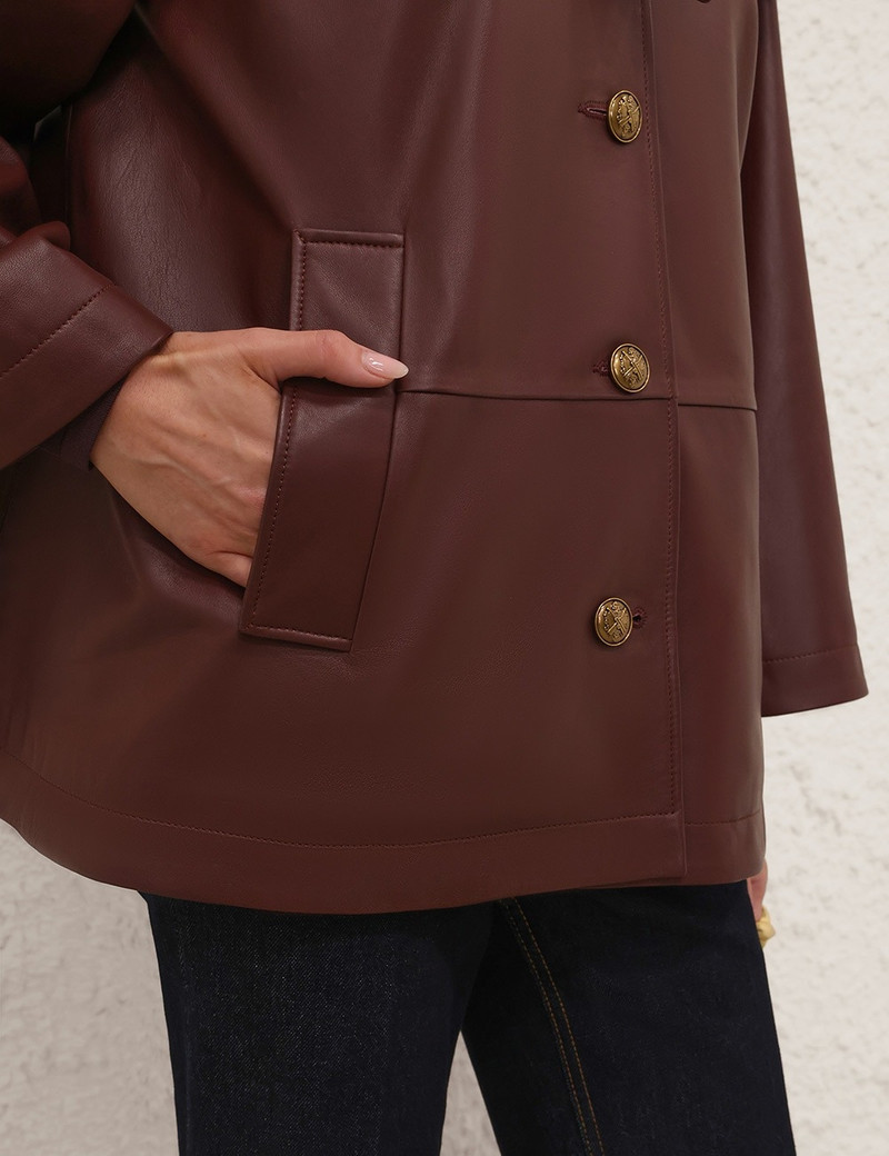 VALIANT LEATHER PUSSYBOW COAT 5