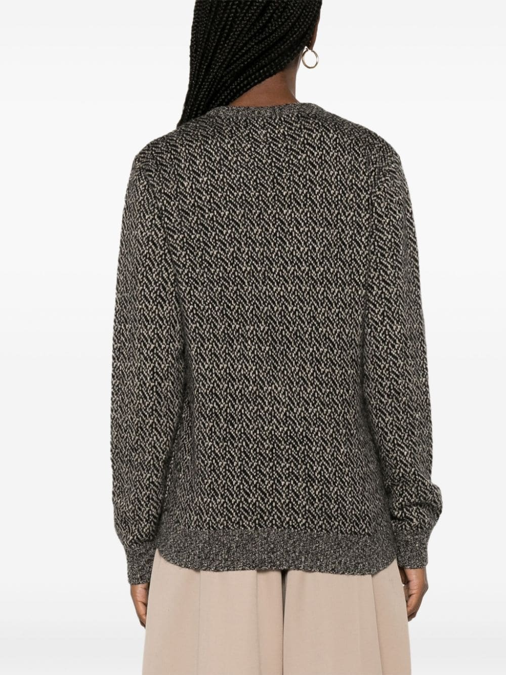 chevron-pattern sweater - 7