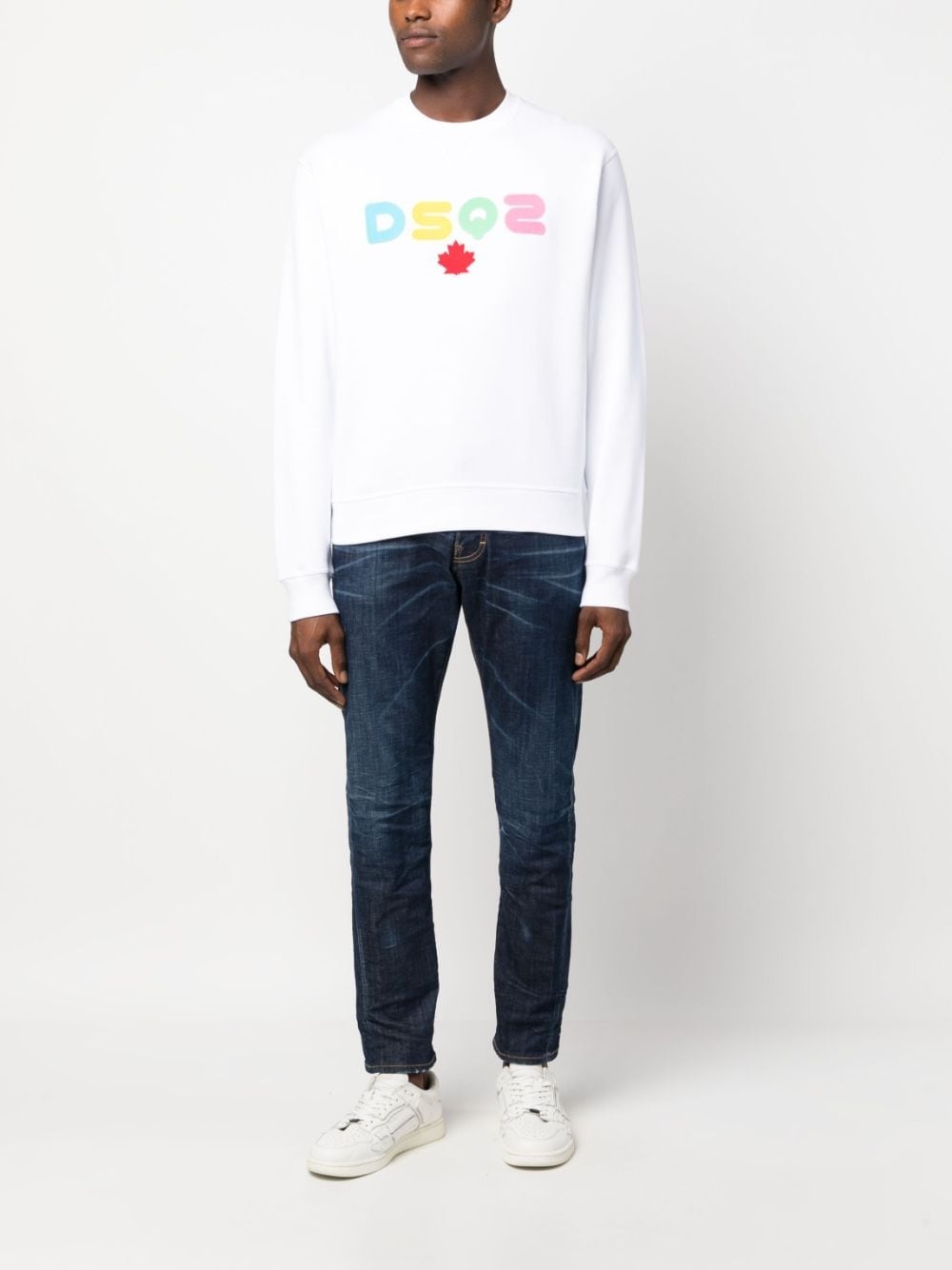 logo-appliqué cotton sweatshirt - 2