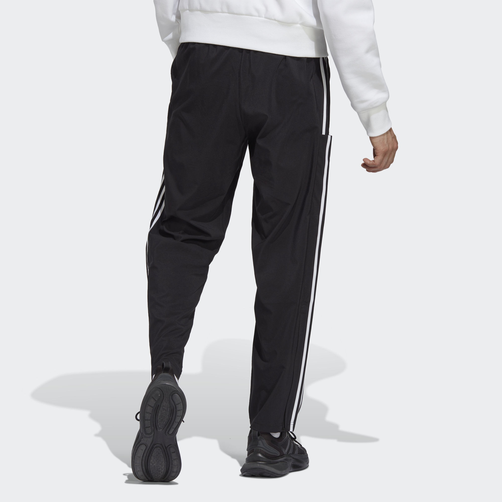 adidas AEROREADY Essentials Stanford Open Hem Embroidered Small Logo Pants 'Black' IC9415 - 3