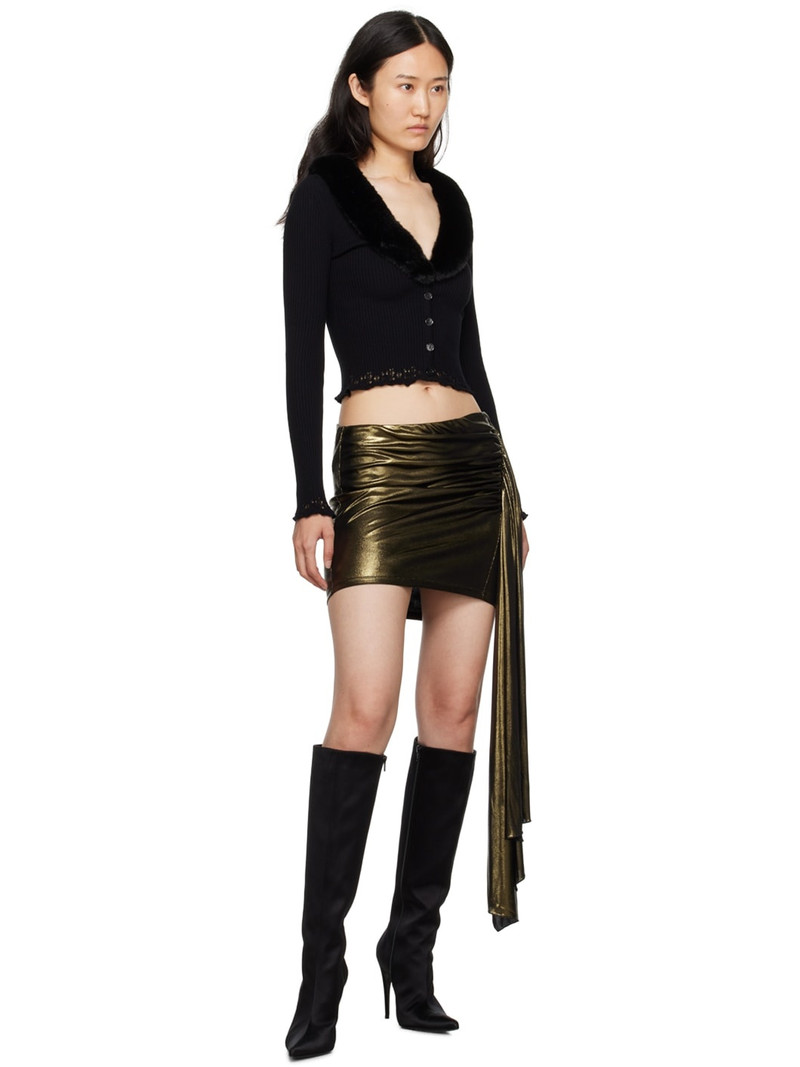 Blumarine Gold Gathered Miniskirt outlook