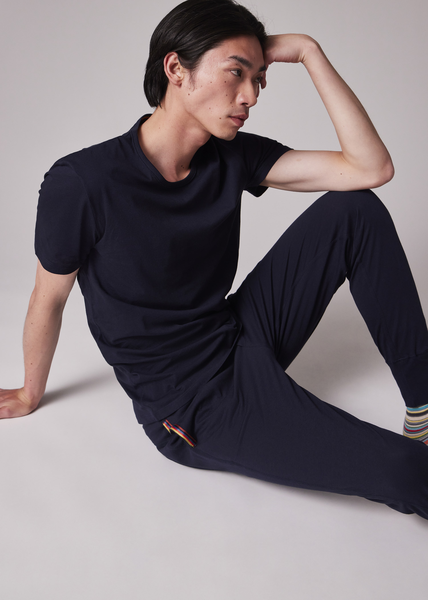 Navy Cotton Lounge T-Shirt - 3