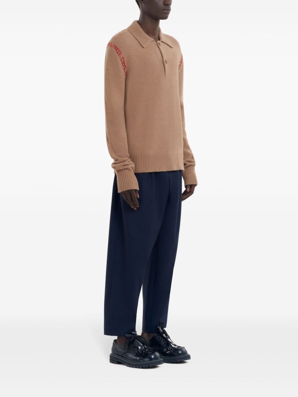 knitted polo shirt - 2