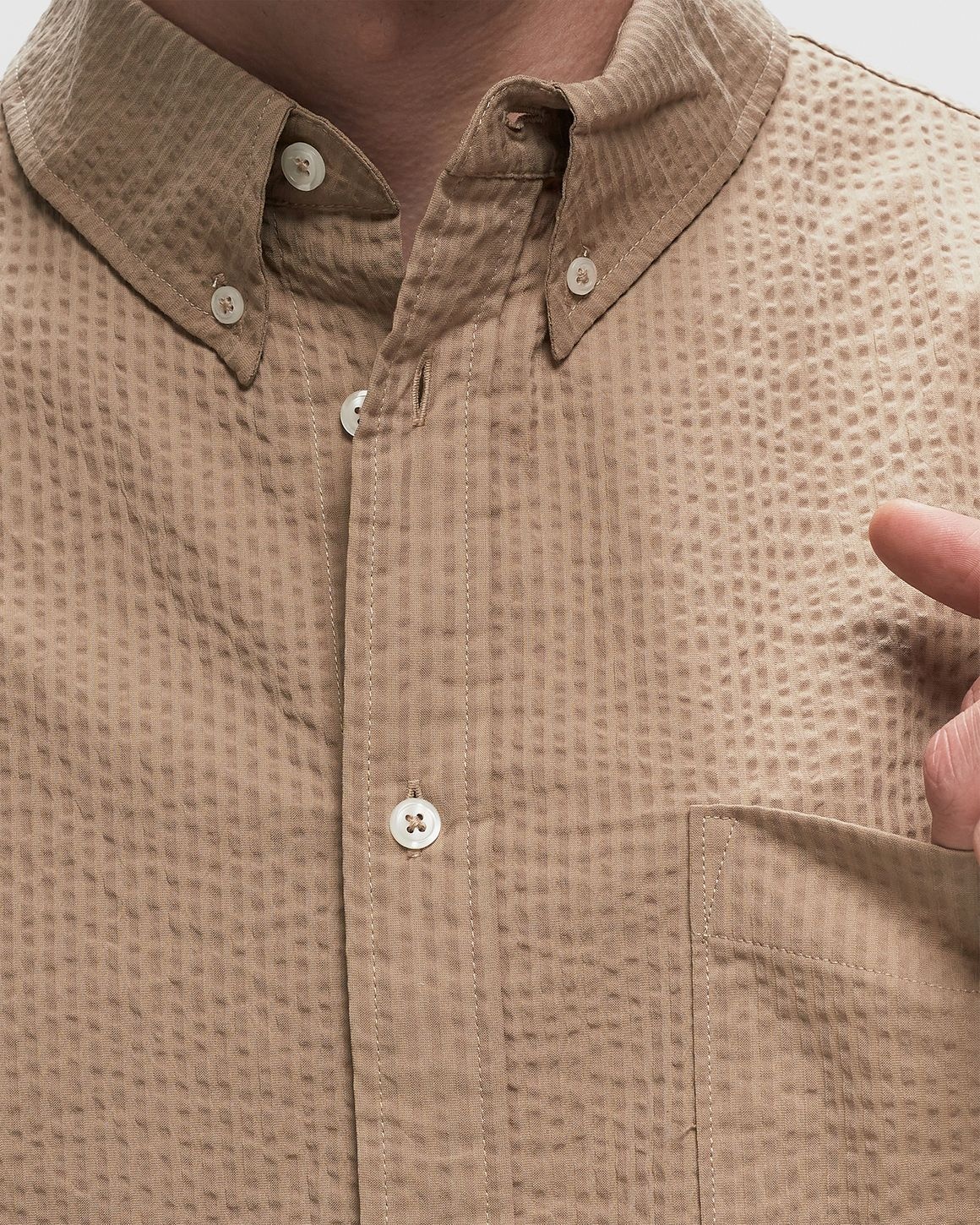 Life Short-Sleeve Seersucker Button-Down Shirt - 3