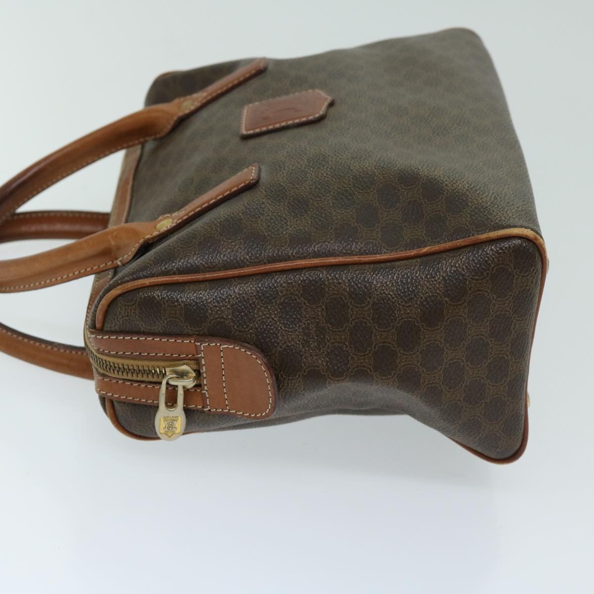 CELINE Macadam Canvas Hand Bag Pvc Brown - 4