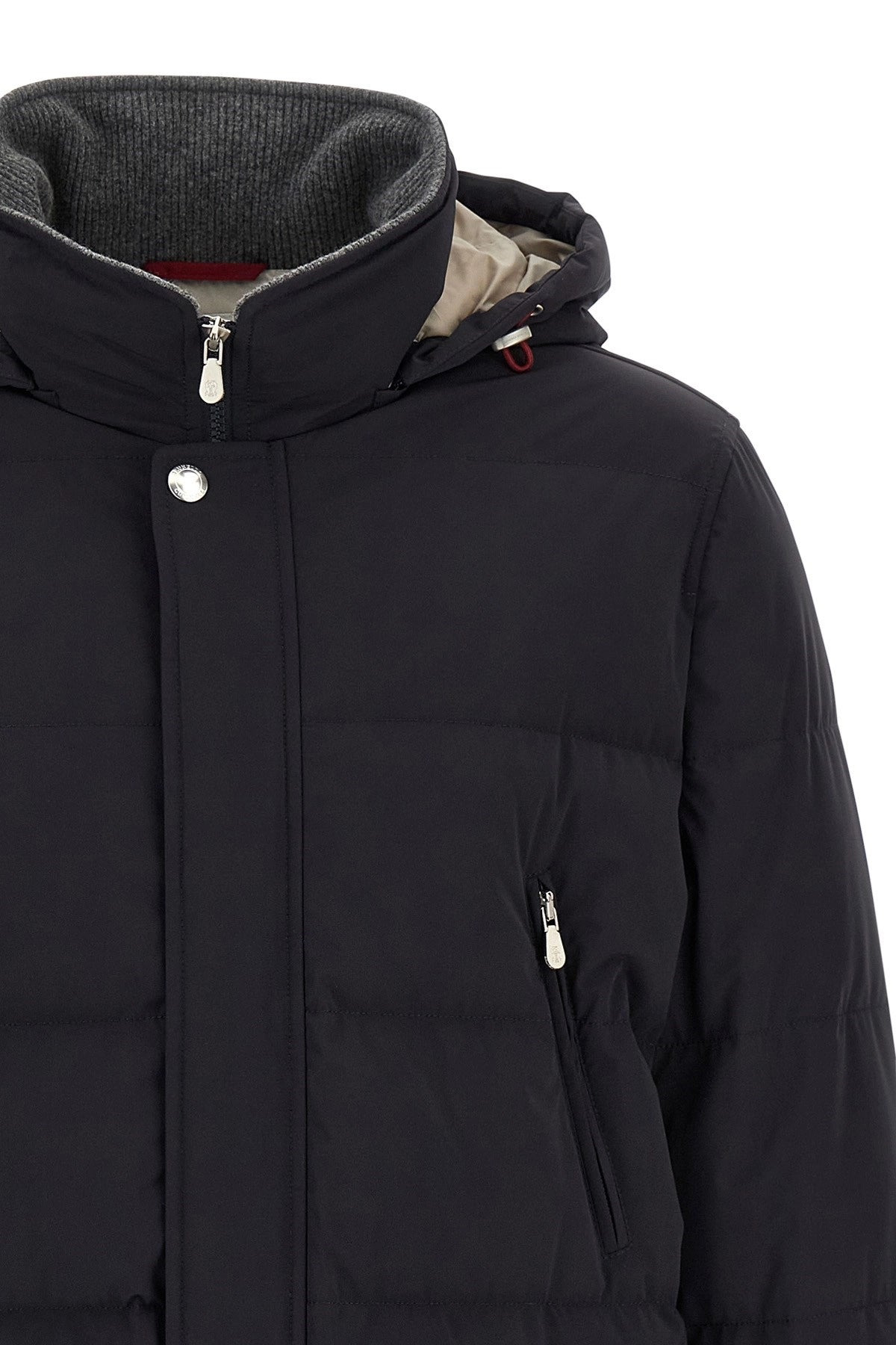 Brunello Cucinelli Men Knit Insert Down Jacket - 3