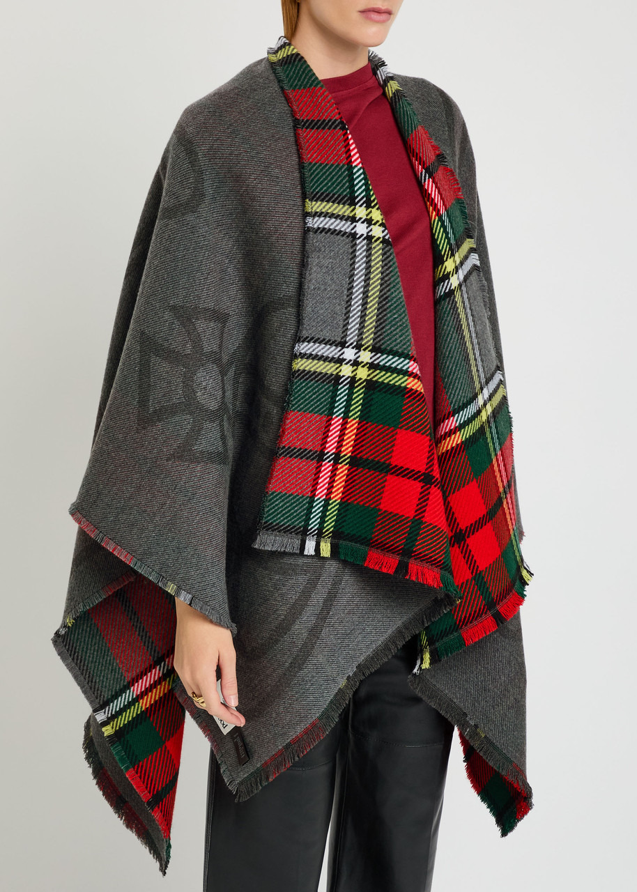 Vivienne Westwood Reversible Tartan Wool Poncho - 6
