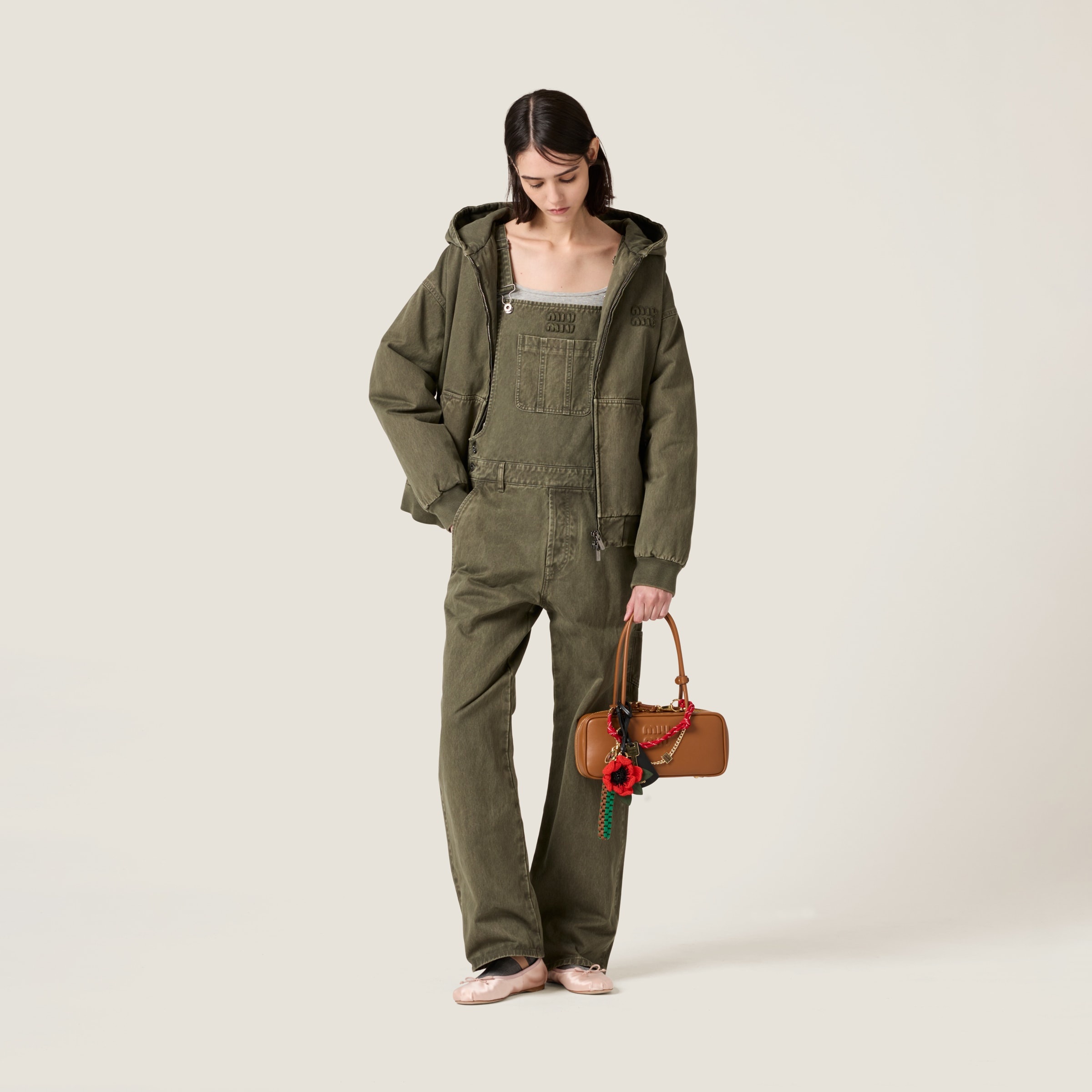 Garment-dyed gabardine overalls - 2