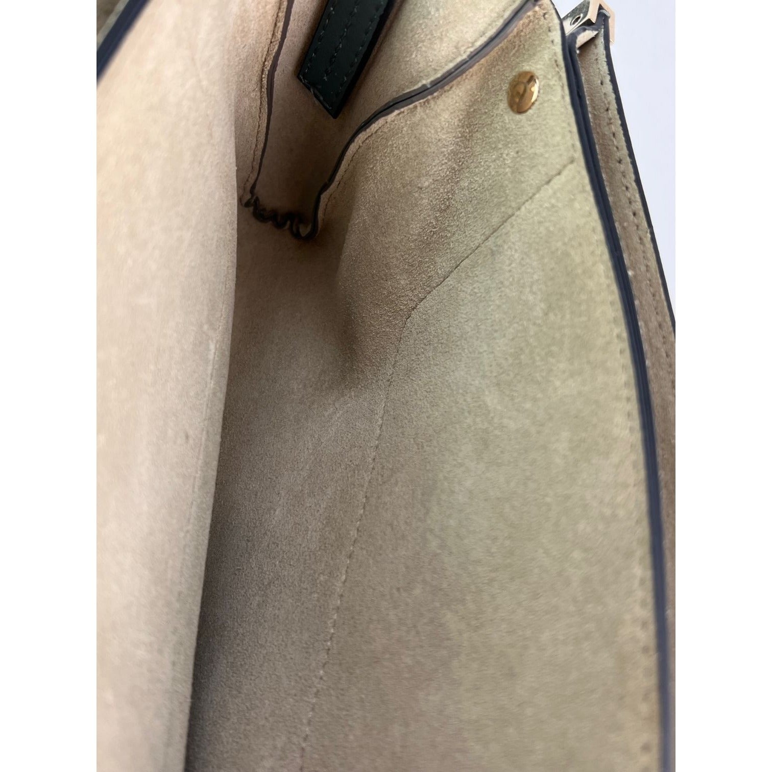 Chloe Faye Chain Suede Leather Gray Blue Crossbody Bag - 8