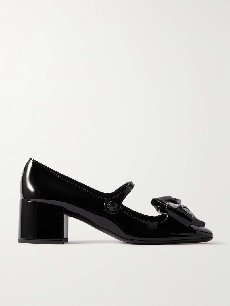 Bow-embellished 특허 가죽 Mary-Jane 펌프 1