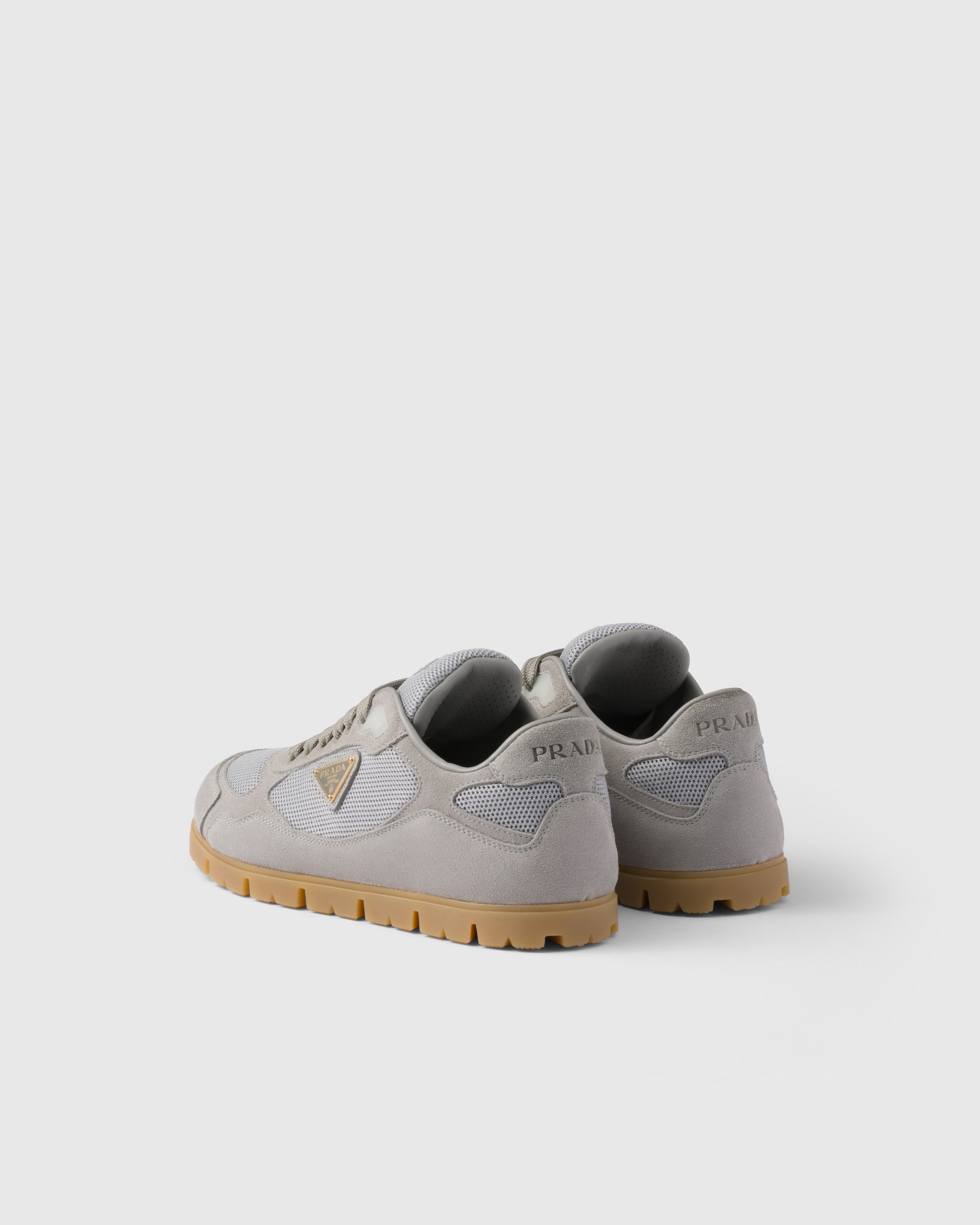 Trail mesh fabric and suede sneakers - 4
