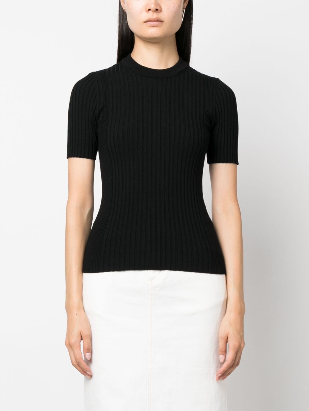 ribbed-knit wool-blend top - 3