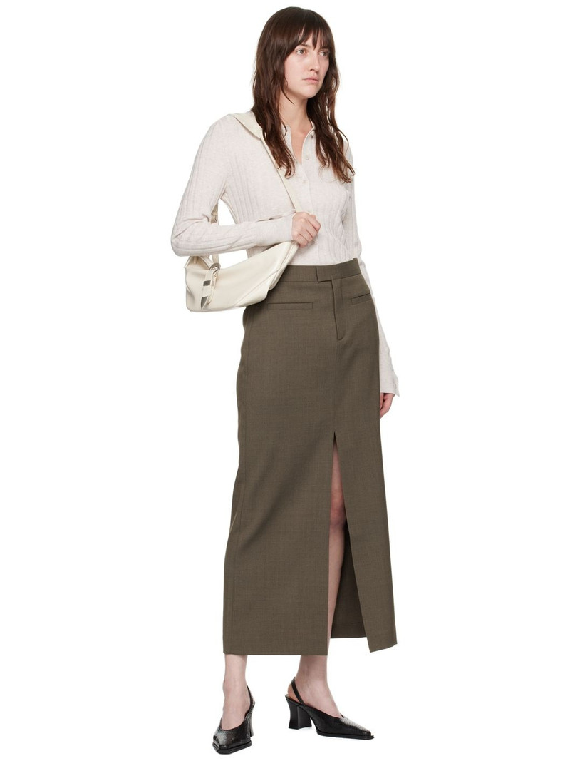 FILIPPA K Brown Tailored Maxi Skirt outlook