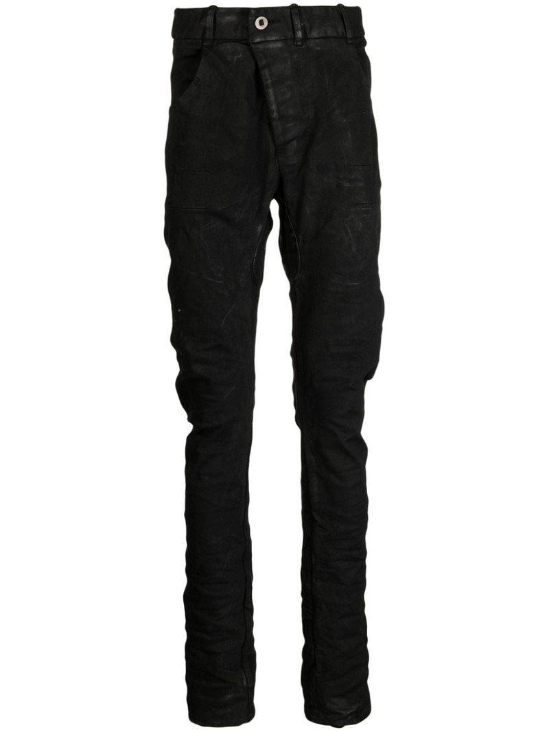 distressed drop-crotch skinny trousers 1