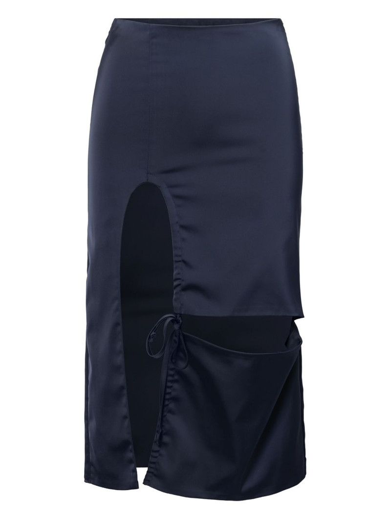 satin midi skirt 1