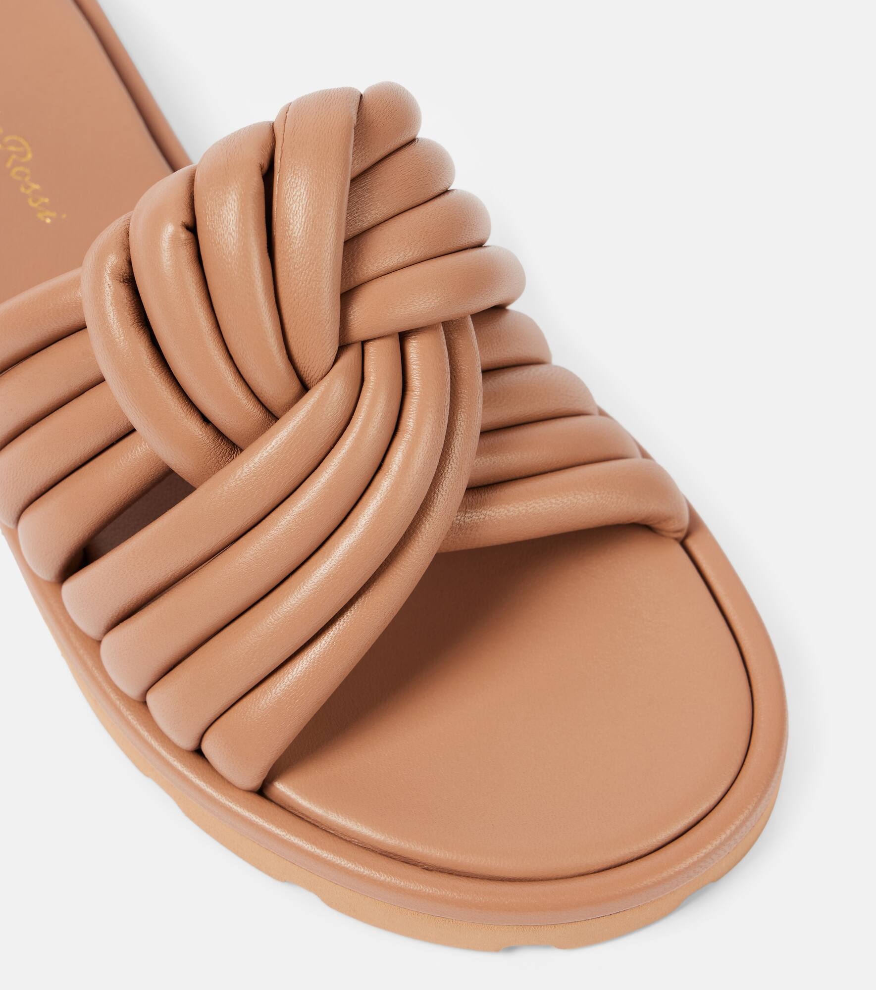 Ottavia leather slides - 6