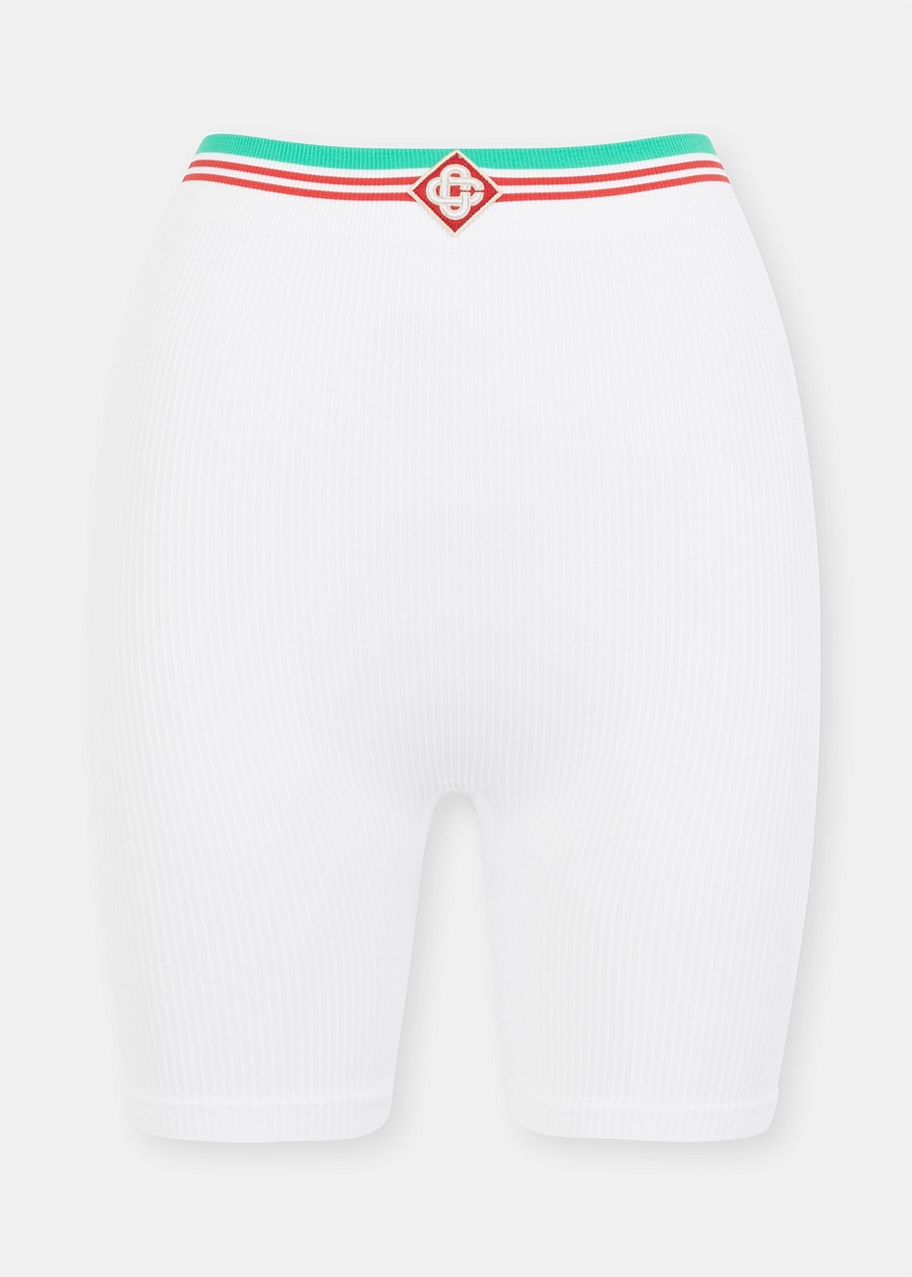 White Cycling Shorts - 1