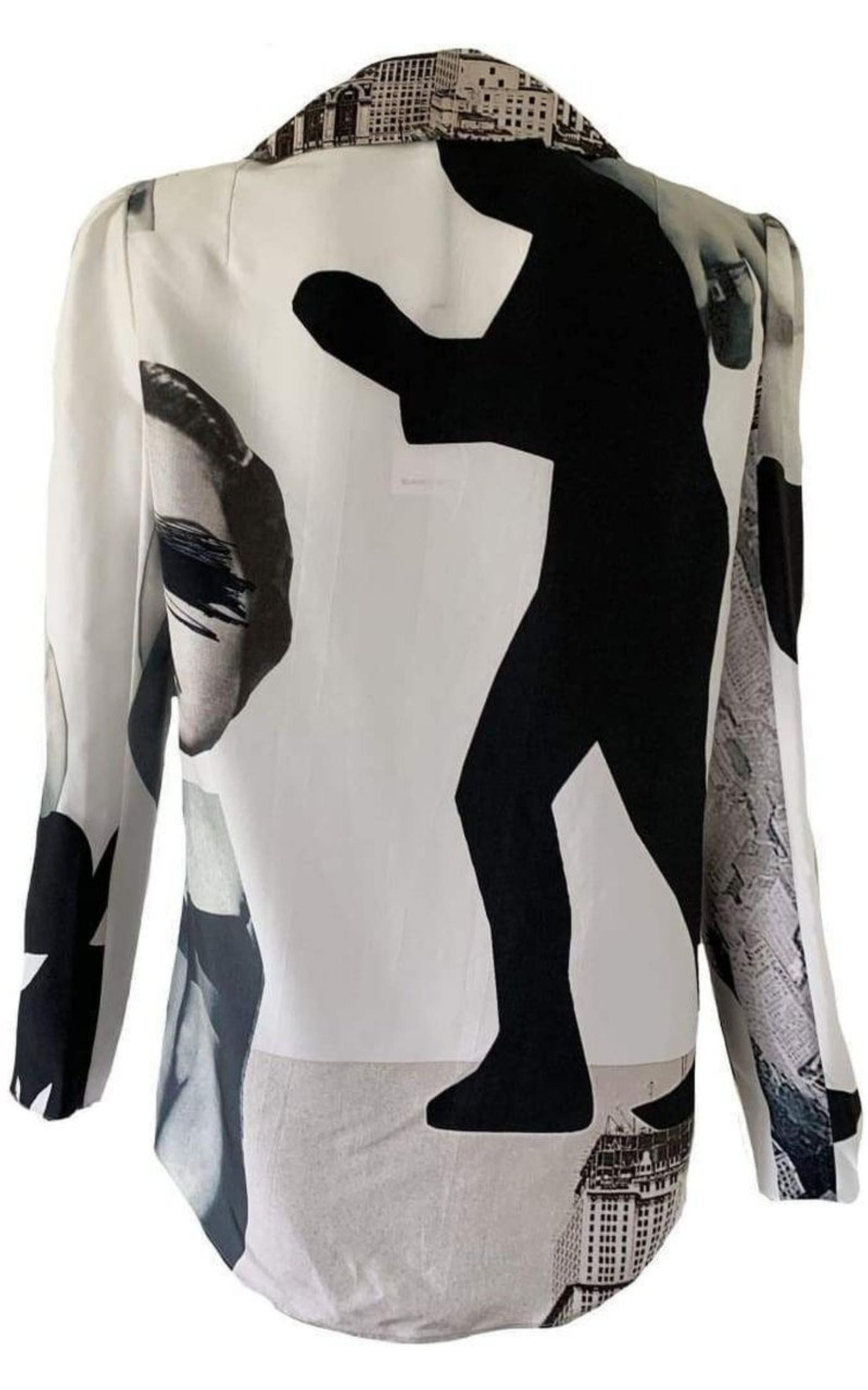 Printed Silk Habotai Shirt - 2