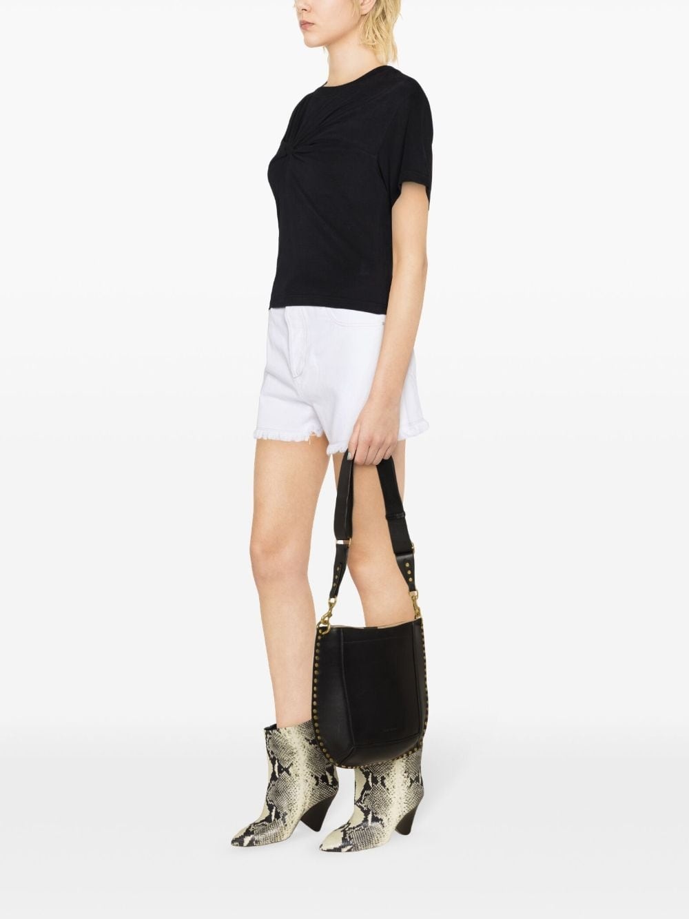 Lesia frayed denim shorts - 3
