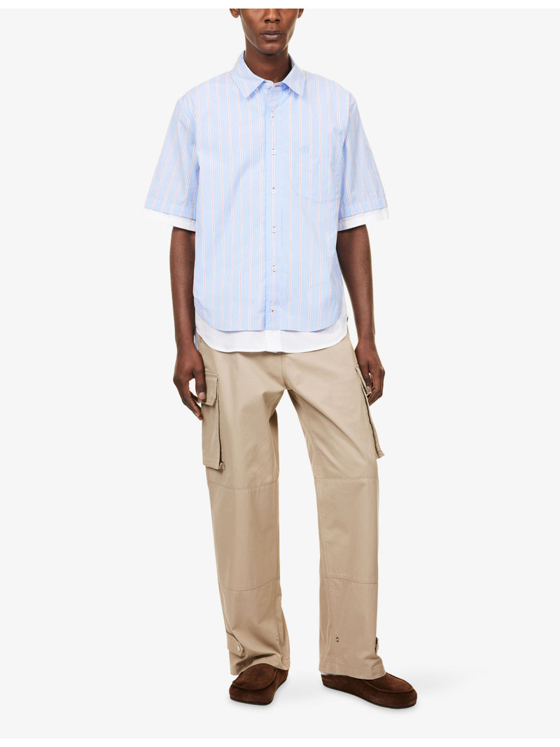SIMKHAI Steven Double-Layer Cotton Shirt outlook