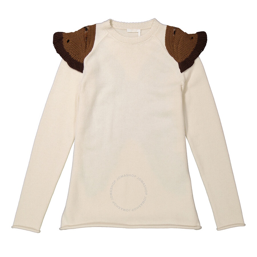 Chloe Knit Sweater With Crochet Butterfly Intarsia - 4