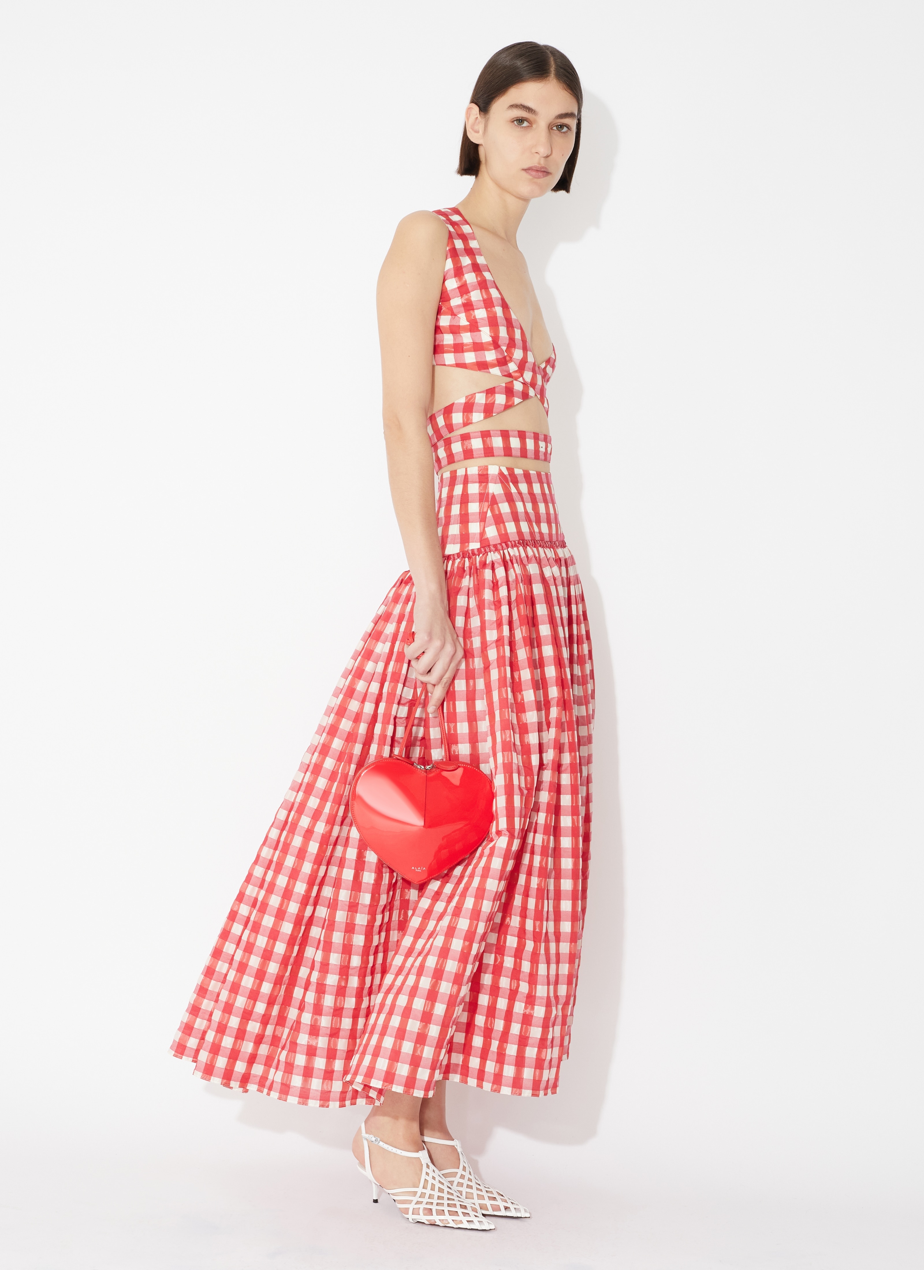 VICHY MIDI SKIRT - 4