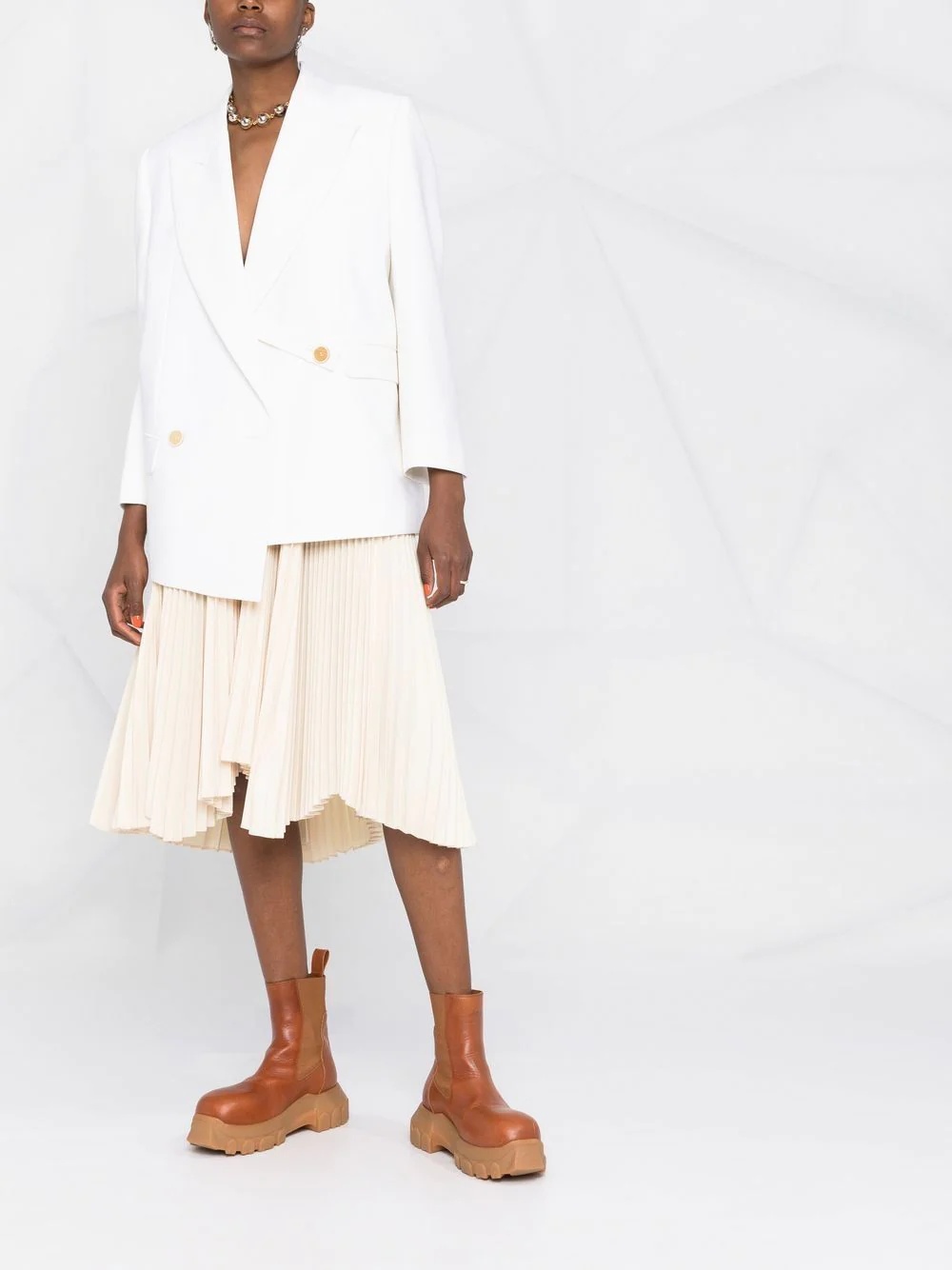 asymmetric double-breasted blazer - 2