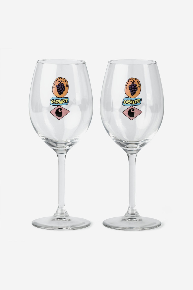 Stacked Grapes Wine Glass Set 1