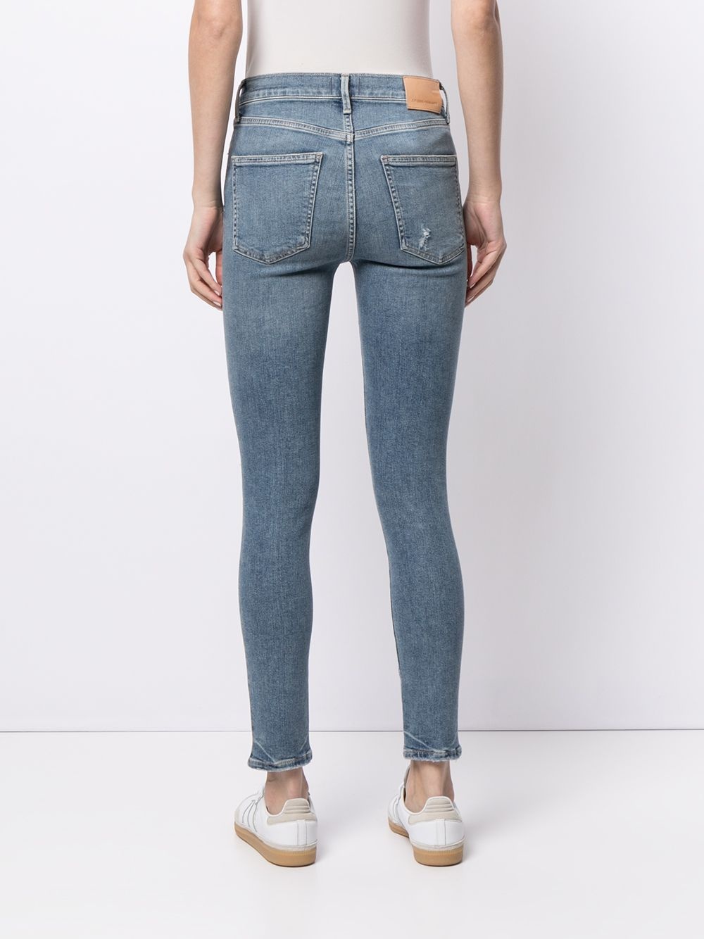 cropped skinny cut jeans - 4
