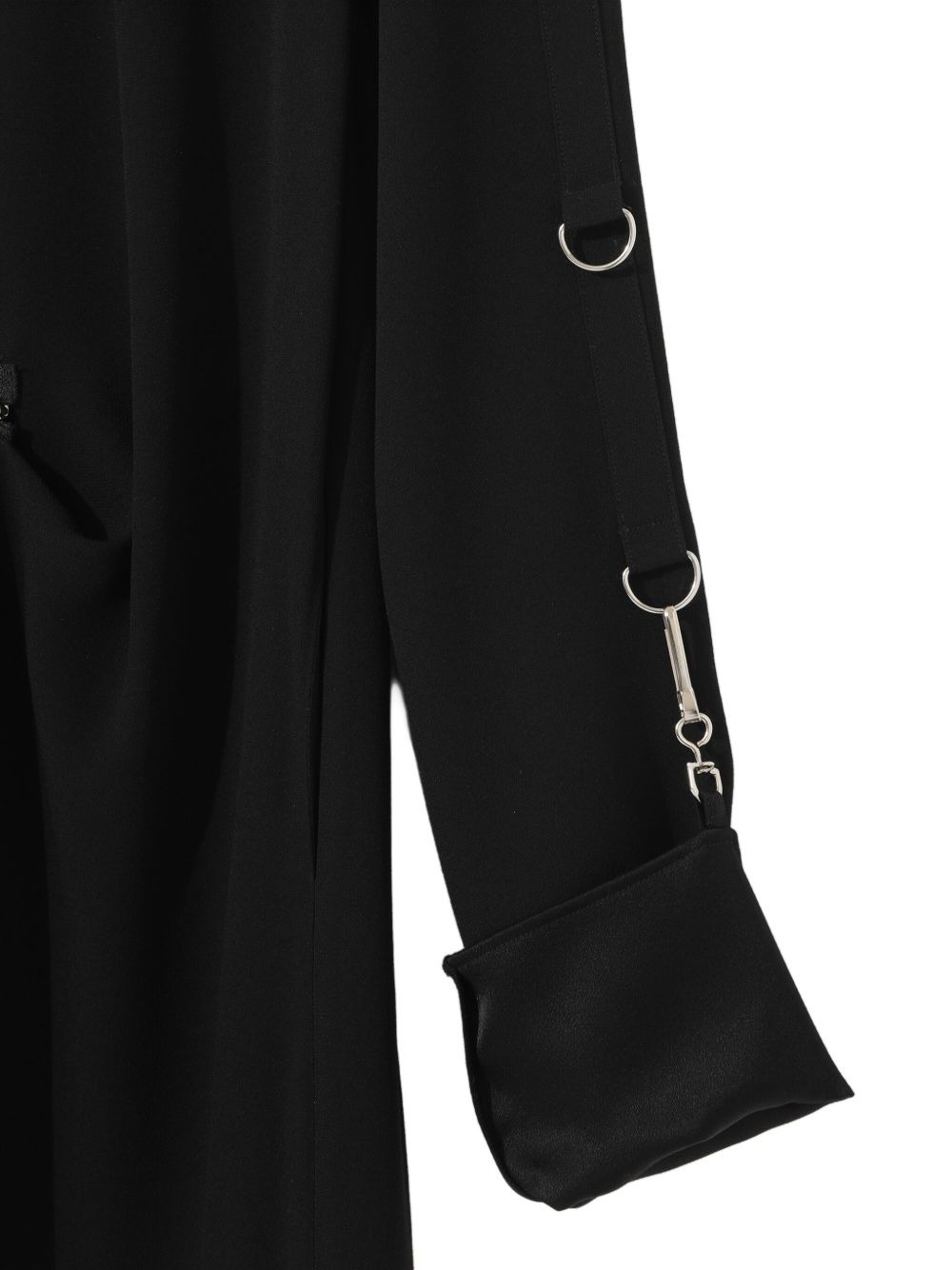 zip-detail ring-embellished dress - 3