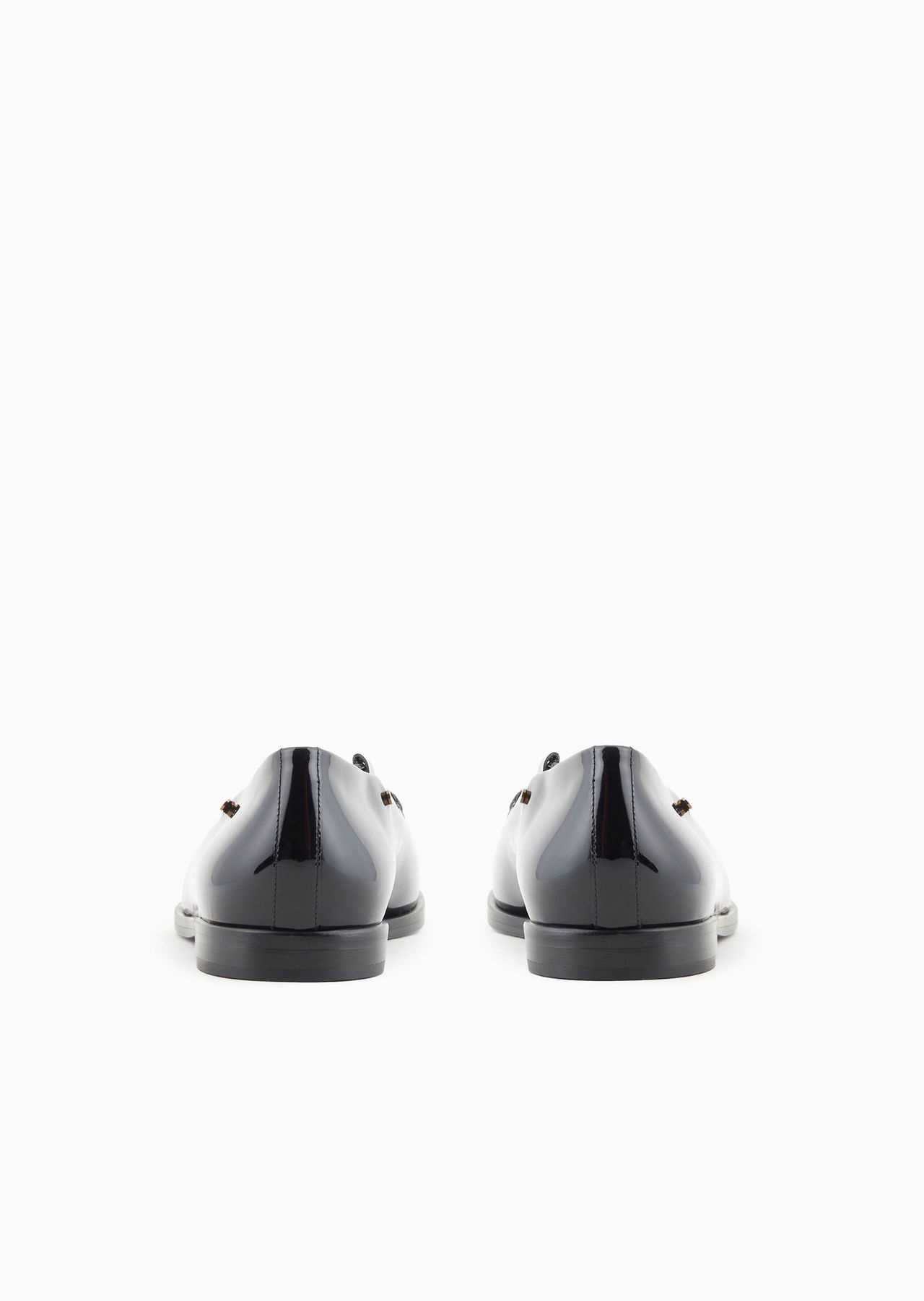 Patent-leather lace-up loafers - 4