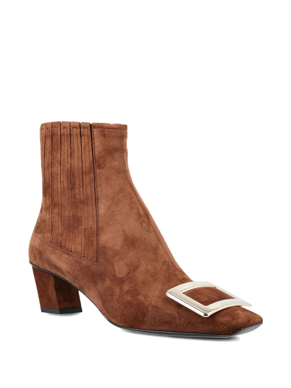 45mm buckle-detail suede boots - 2
