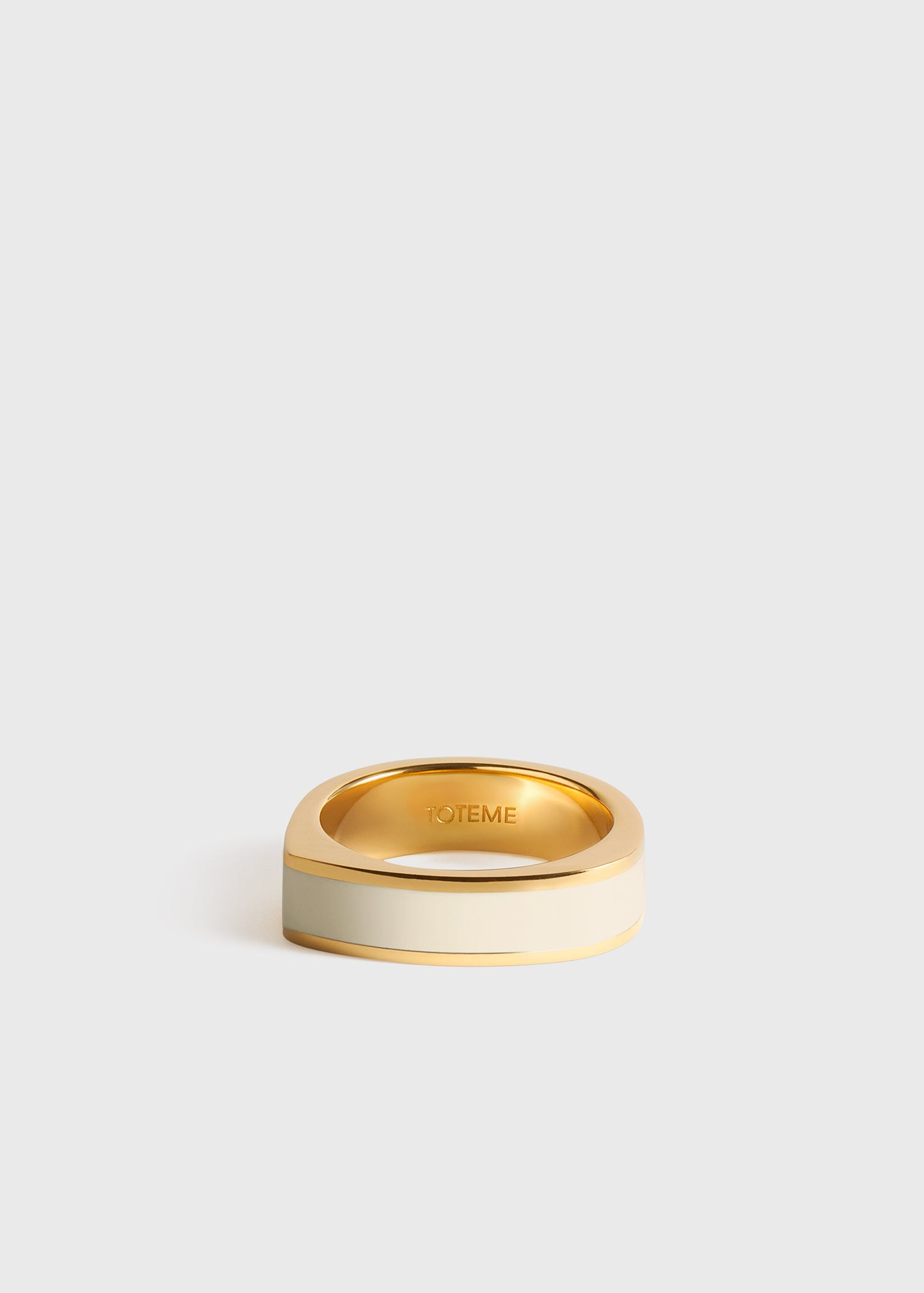 Signature ring ecru/gold - 6