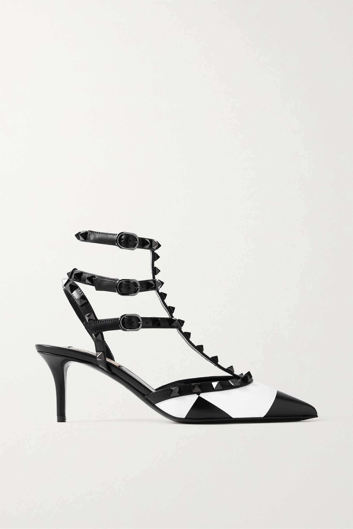 Rockstud 65 checked leather pumps - 1