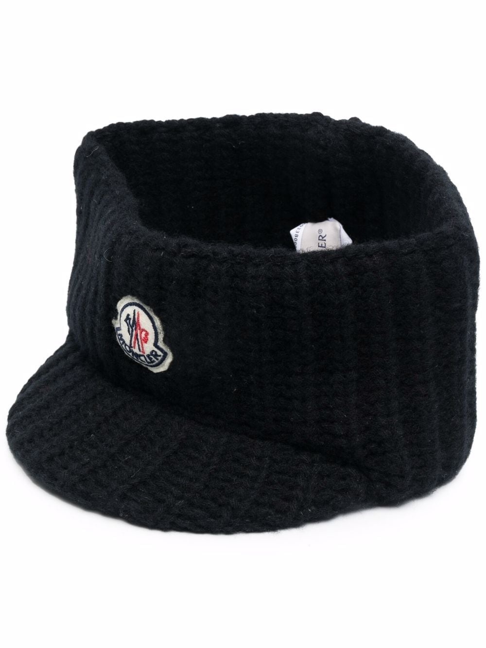logo-patch knitted headband - 1