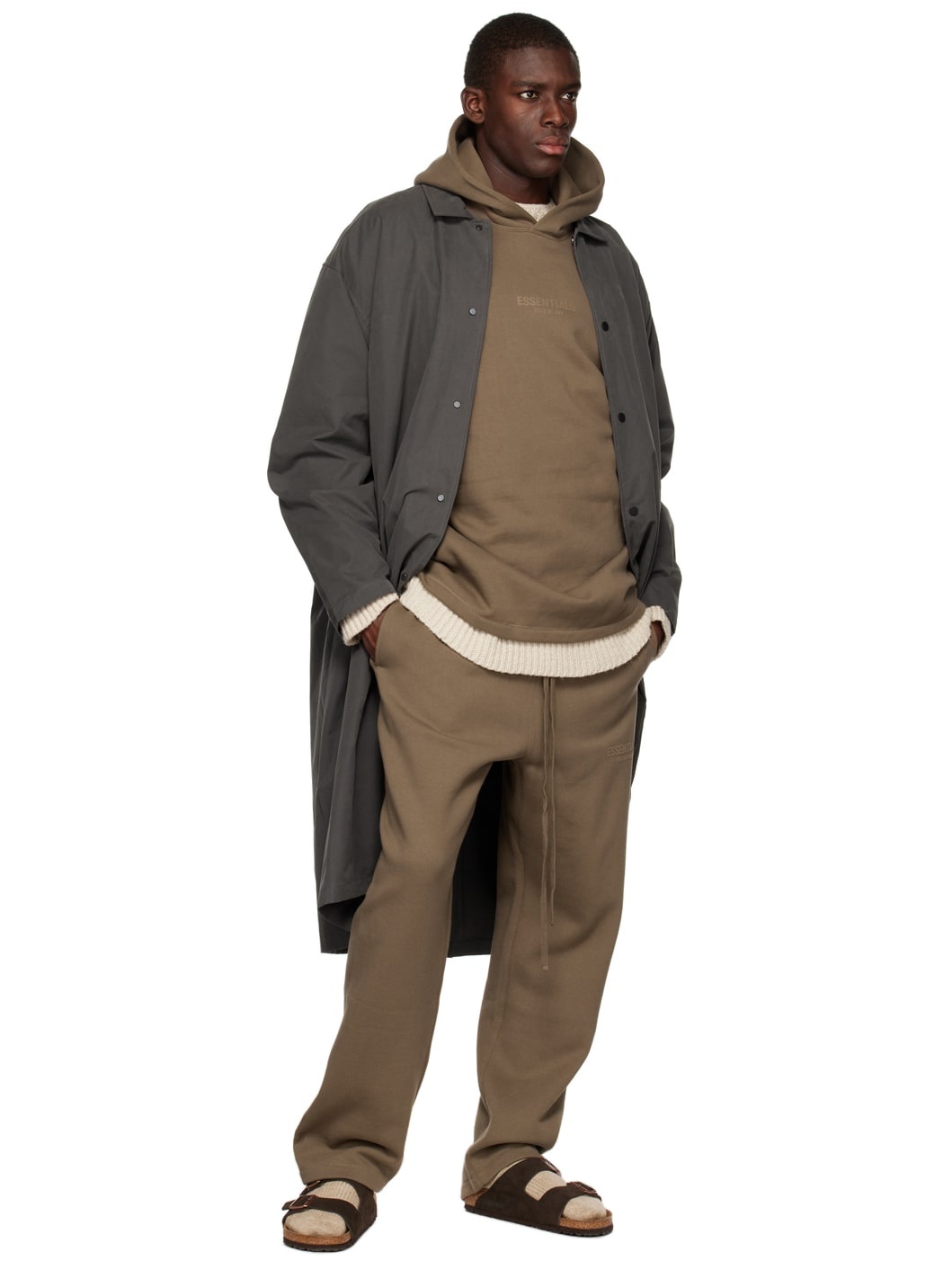 Brown Relaxed Lounge Pants - 4