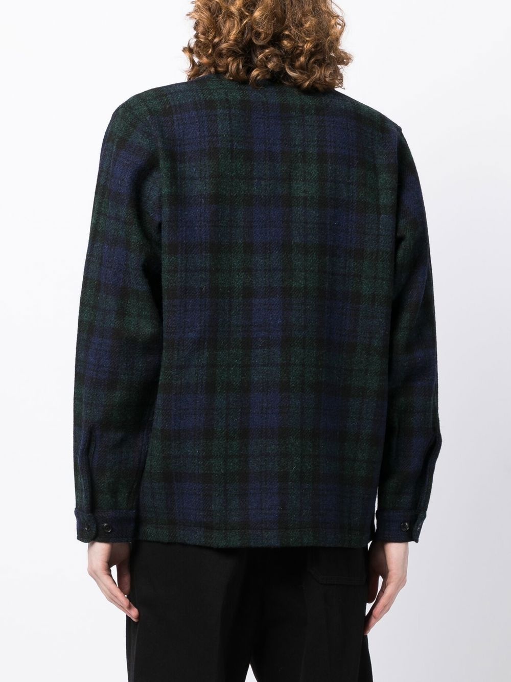 tartan front-tie jacket - 4