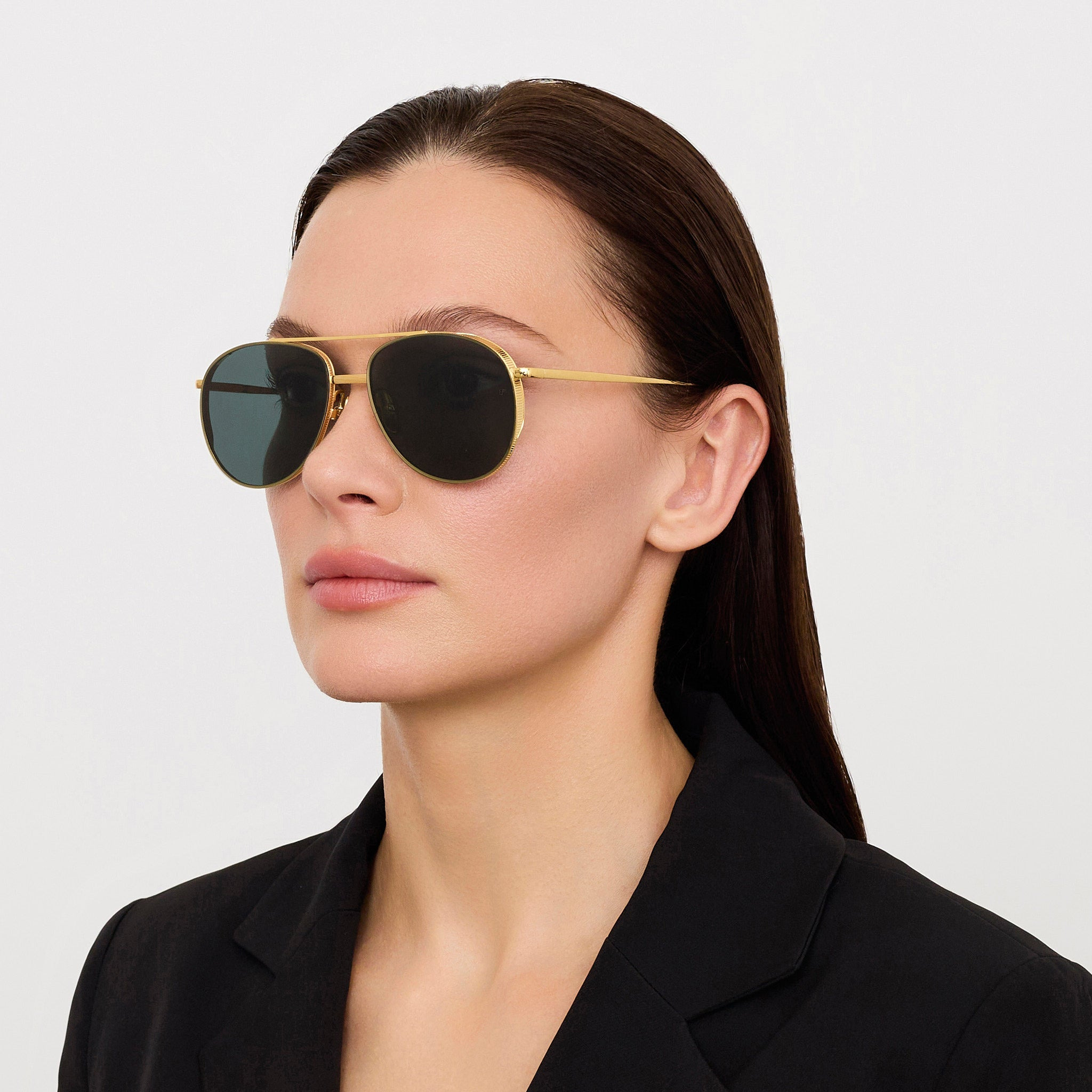 Meret Sunglasses in Green and Gold - 6