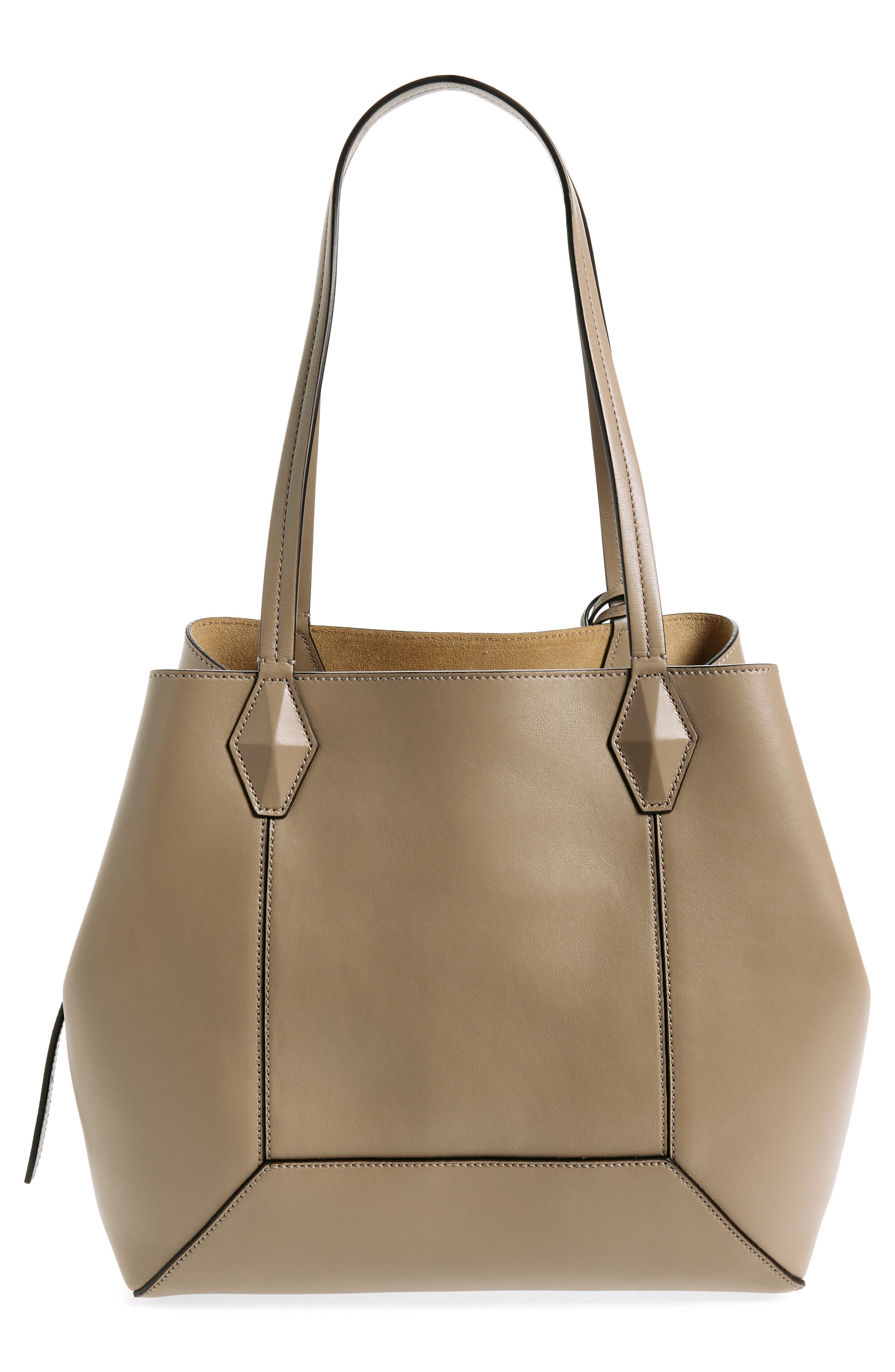 Jimmy Choo Medium Diamond Leather Tote in Taupe at Nordstrom - 4