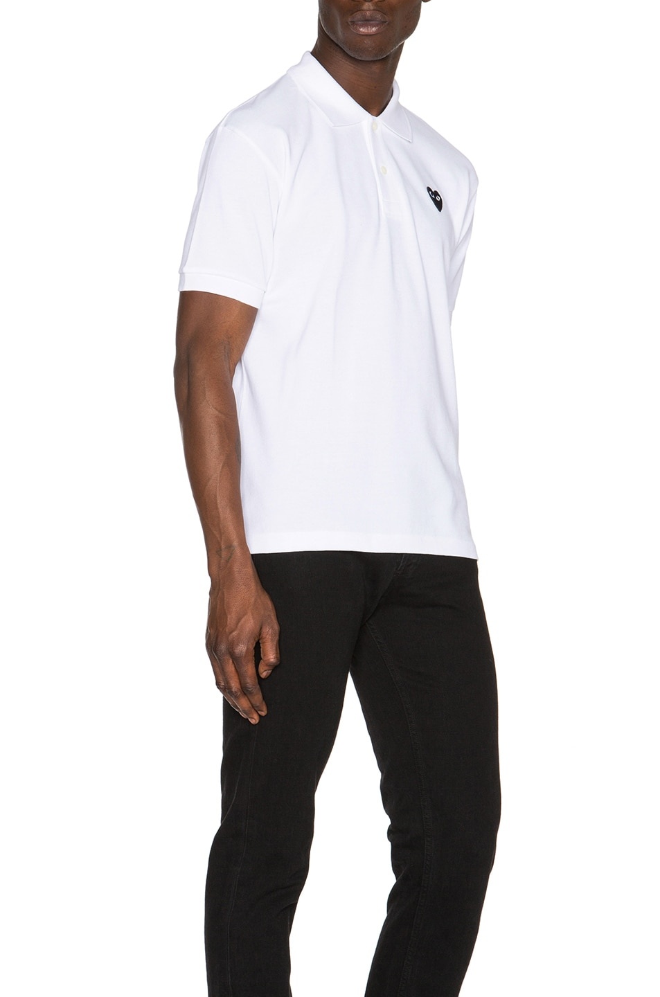 Cotton Polo with Black Emblem - 3