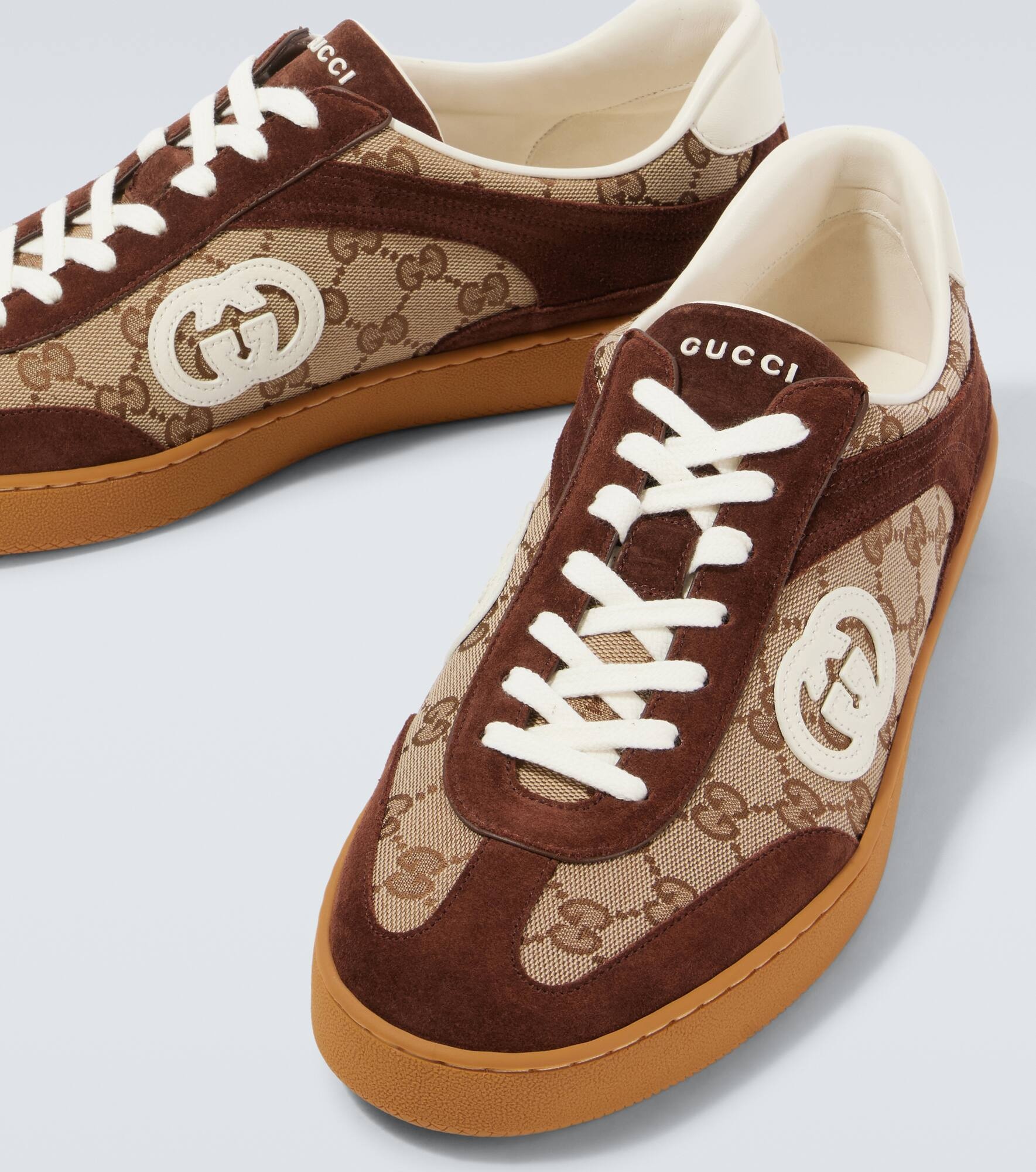 GG suede-trimmed sneakers - 3