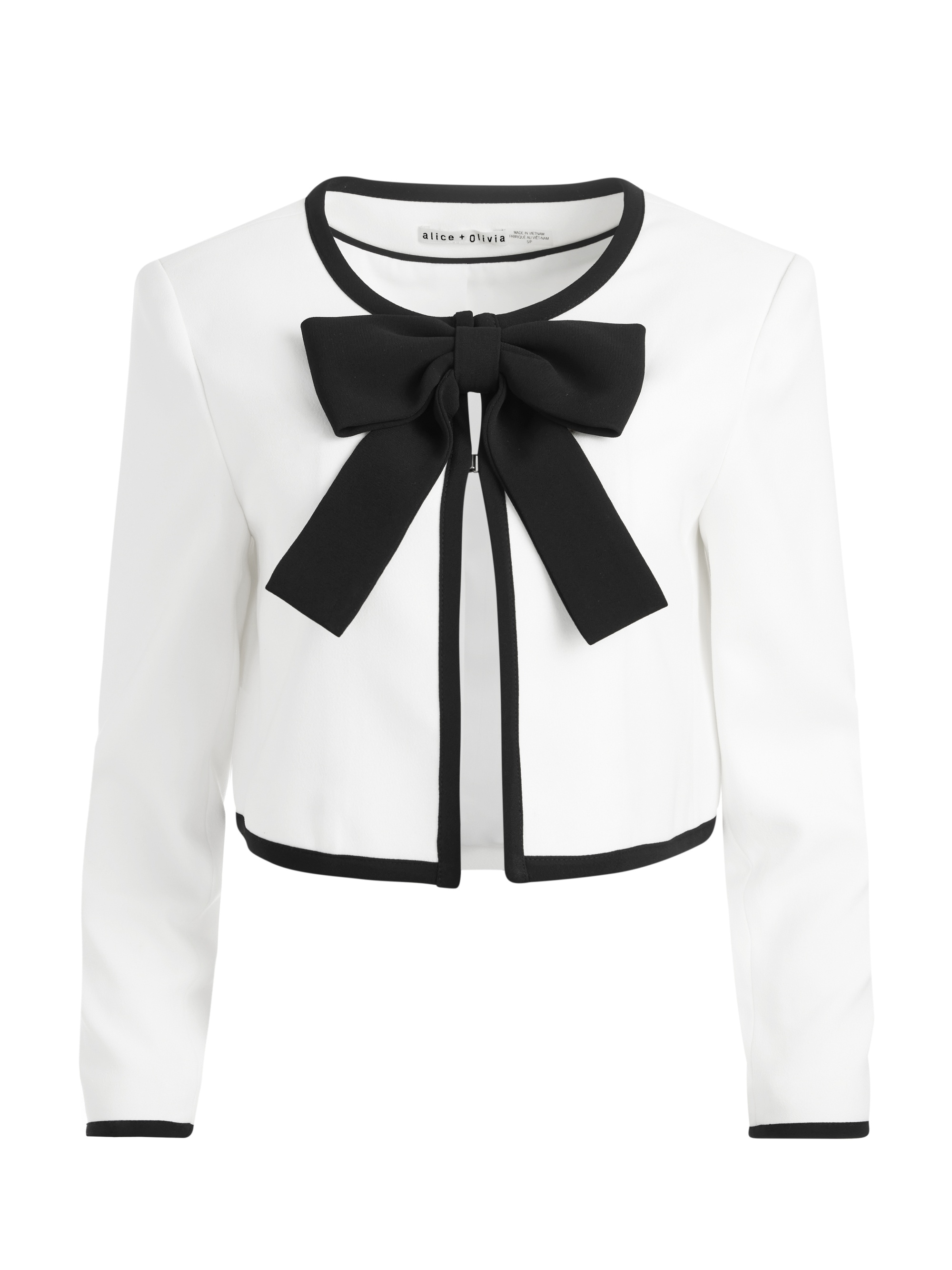 KIDMAN BOW FRONT CROPPED JACKET - 1