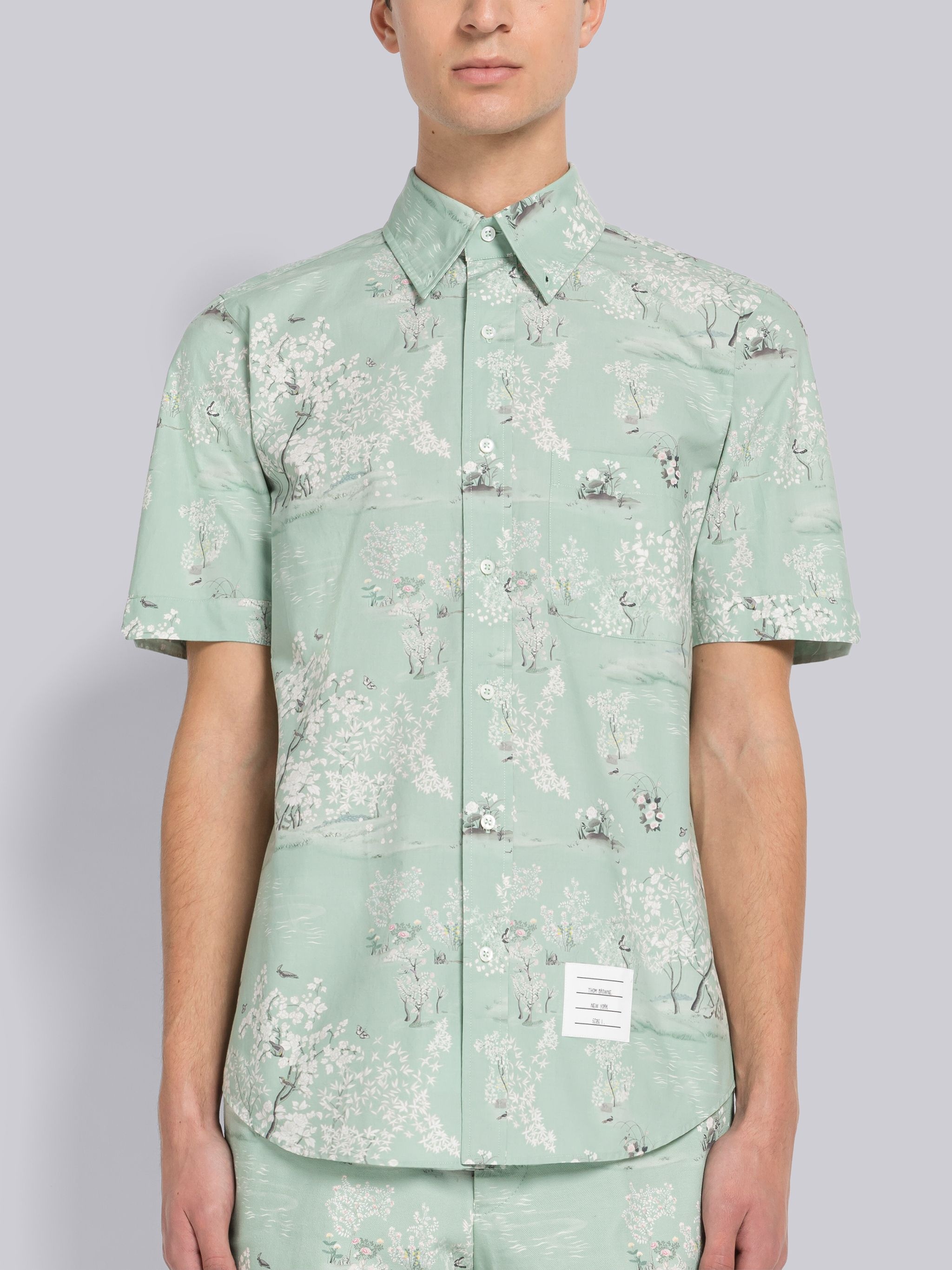 Poplin Toile Button Down Short Sleeve Shirt - 3