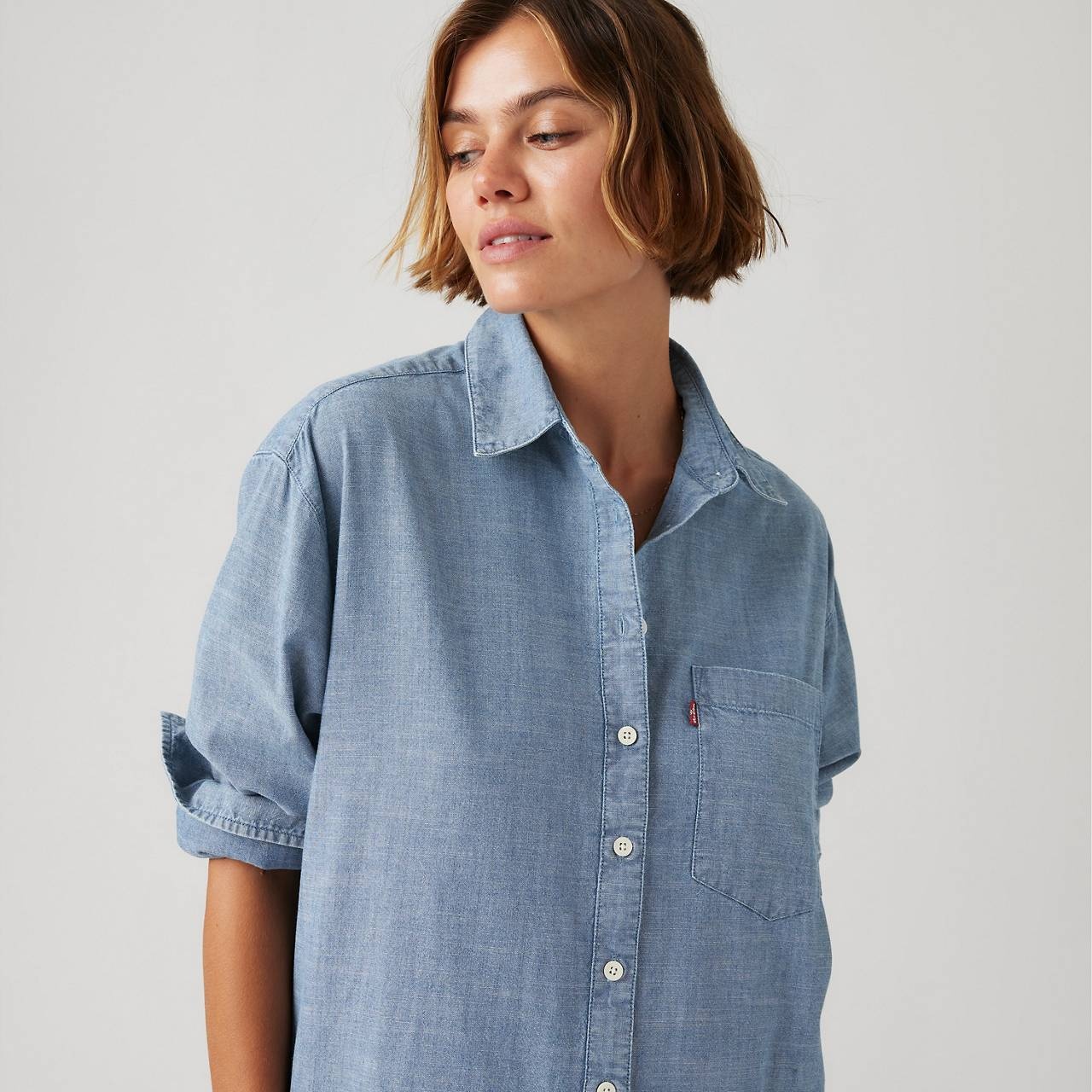 HARLIE BOYFRIEND SHIRT DRESS - 5