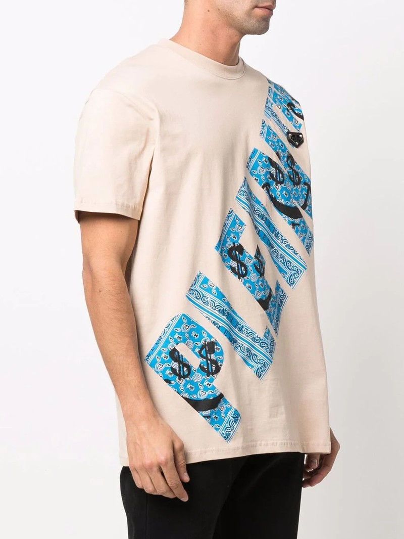 graffiti-print round neck T-shirt 4