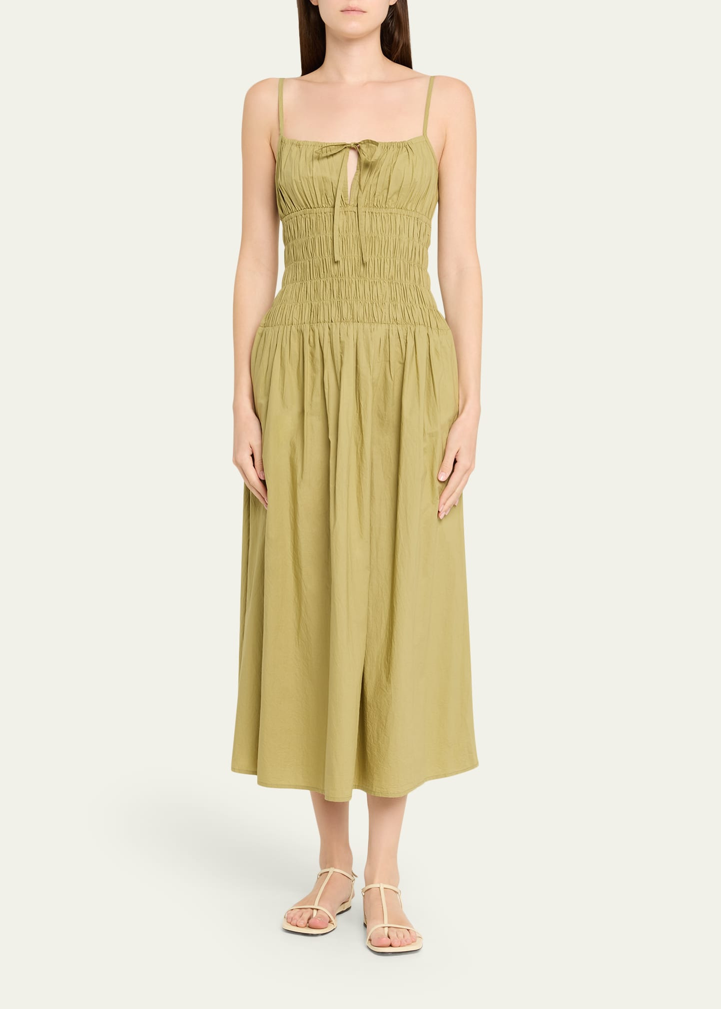 Russo Smocked Cotton Midi Dress - 2