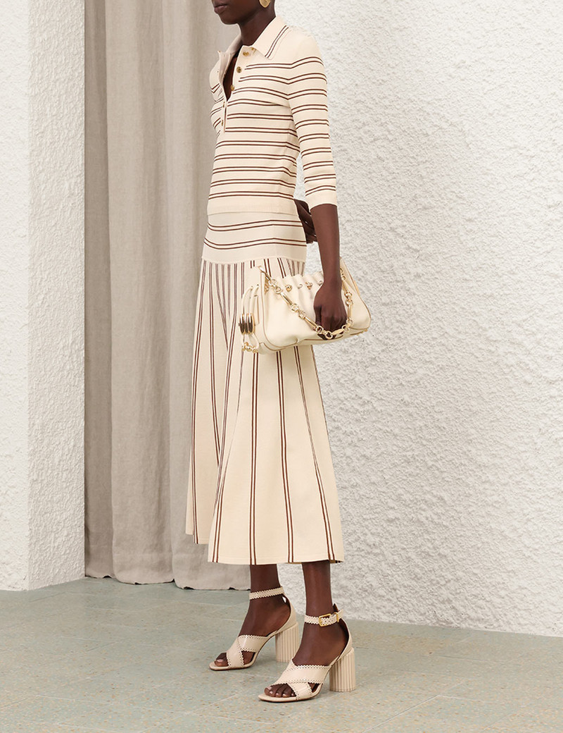 HYPNOTIC STRIPE MIDI SKIRT 3