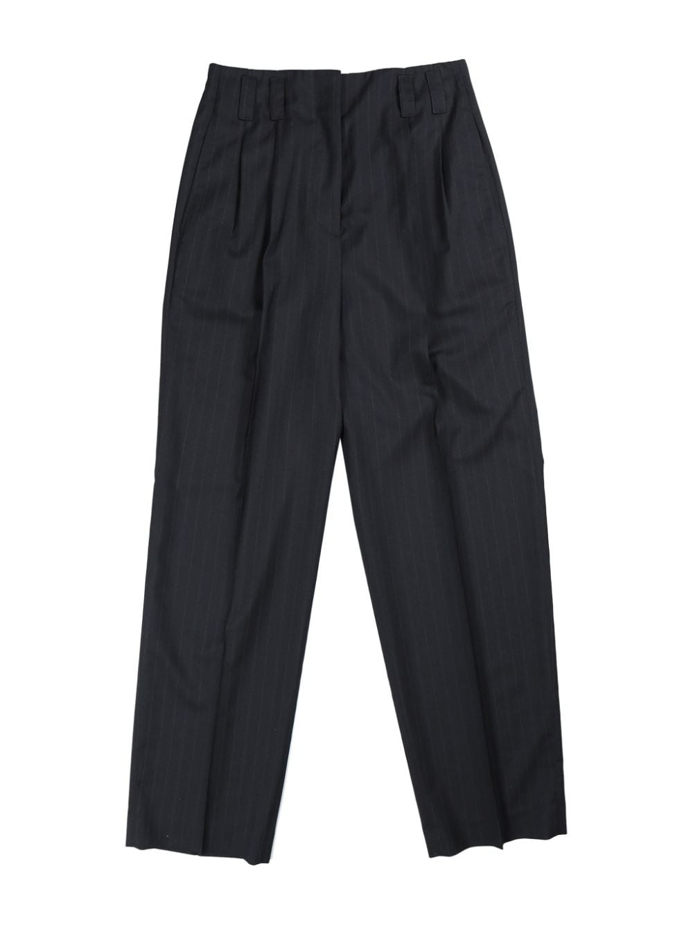 pinstriped tapered tailored trousers - 1